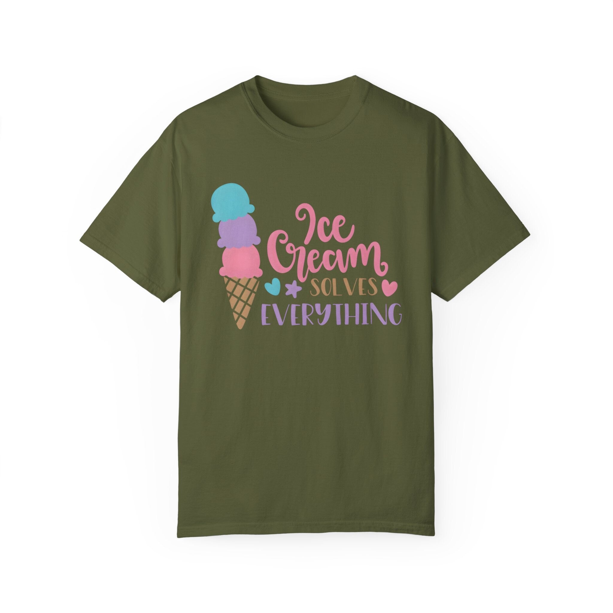 Ice Cream Solves Everything Family Vacation Travel Adventure Retro...