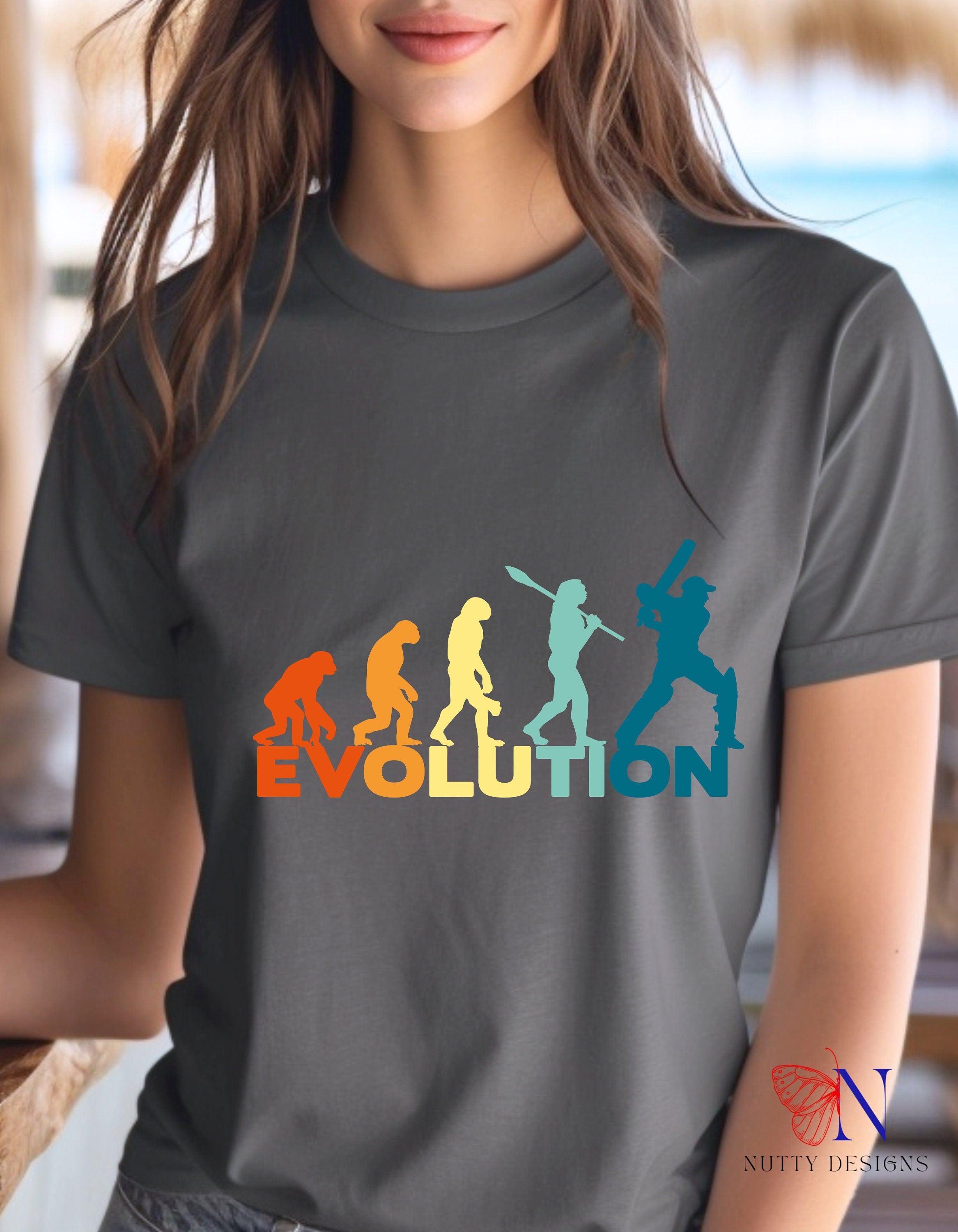 Evolution -Cricket Unique  fashion cricket lover gift tshirt, IPL/T20 world cup t-shirt,  Funny Jersey Short Sleeve Tee