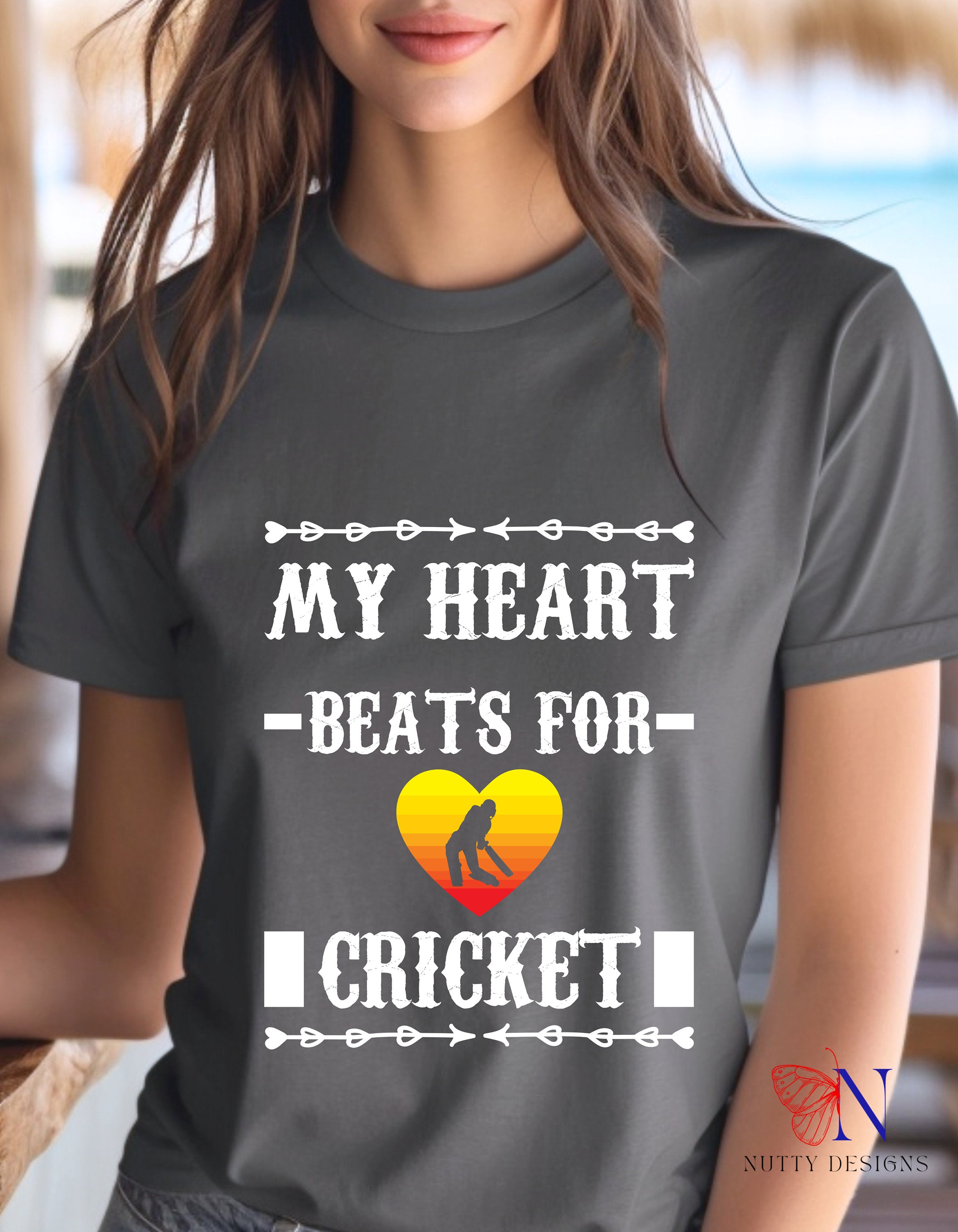 My Heart beats for Cricket Unique  fashion cricket lover gift tshirt ideas, IPL/T20 world cup  Jersey Short Sleeve Tee
