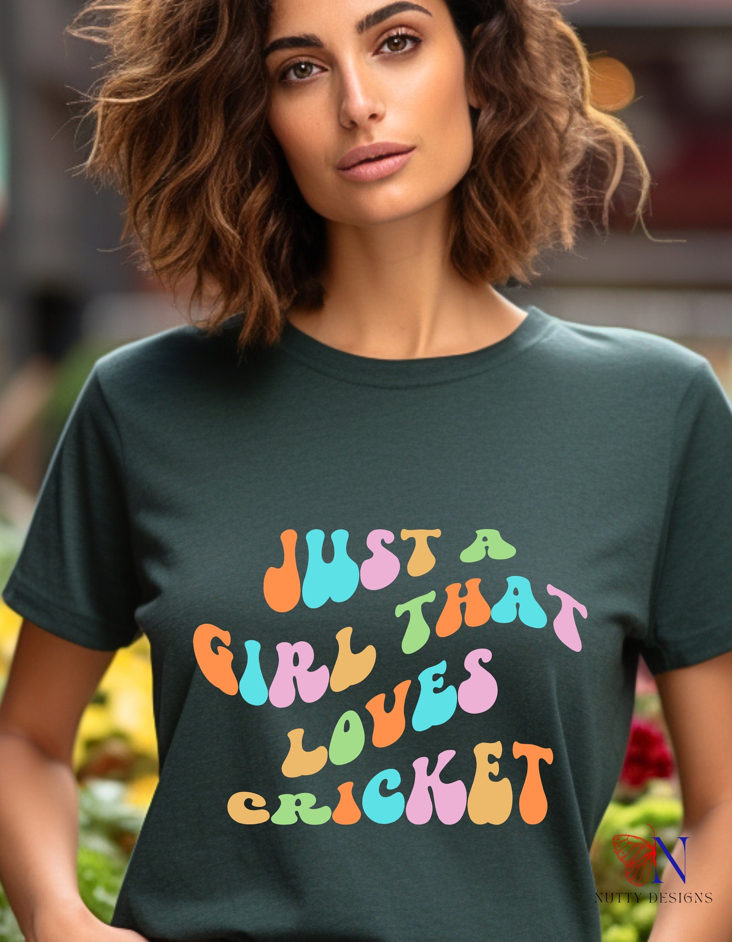 Just a girl that loves cricket,  funny Cricket lover gift tshirt, IPL/T20 world cup  T-shirt