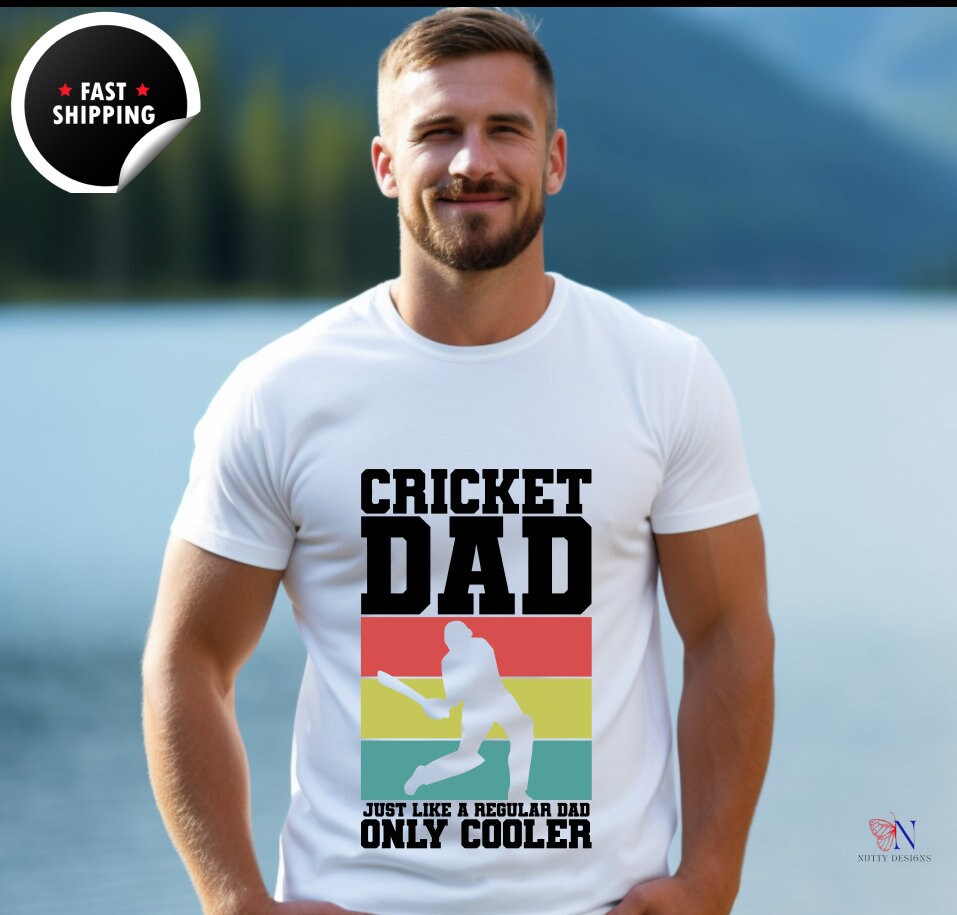 Cricket Dad Just Like A Regular Dad ONLY COOLER  unique  funny Cricket lover gift tshirt, IPL/T20 world cup  T-shirt