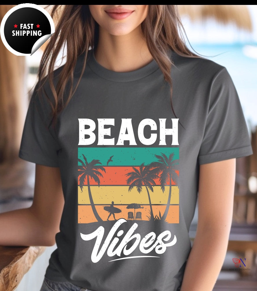 Beach Vibes, Family Vacation, travel Adventure tshirt, Retro Summer, Vacation Squad Shirt, Funny  T-shirt