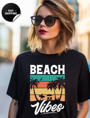 Beach Vibes, Family Vacation, travel Adventure tshirt, Retro Summer, Vacation Squad Shirt, Funny  T-shirt