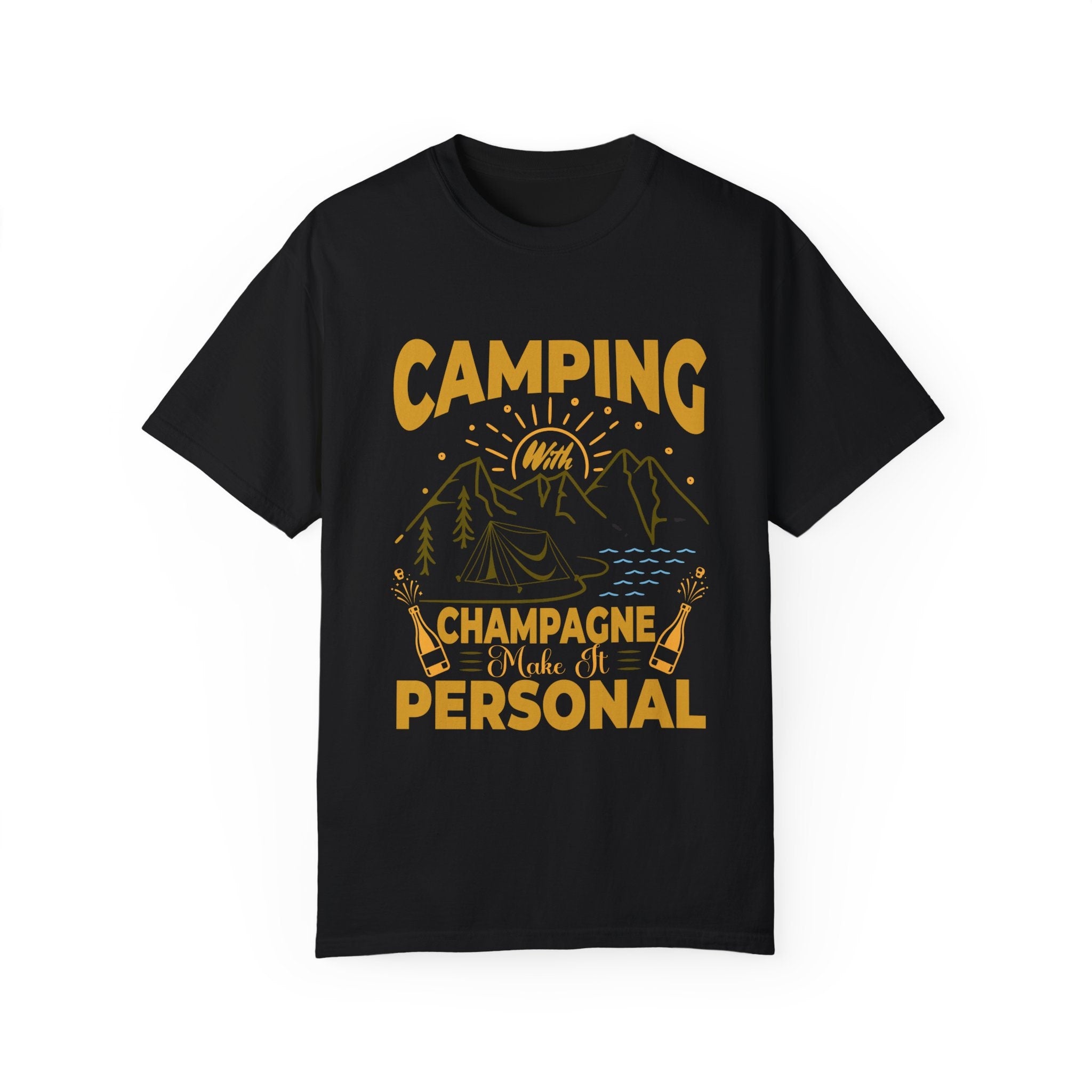 Camping with Champagne, Make It Personal, Family Beach/Lake, summer sunshine vacation, Summer vibes , Funny  T-shirt