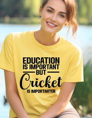 Education is Important But Cricket Is Importanter  cricket lover gift tshirt, IPL/T20 world cup  Jersey t-shirt