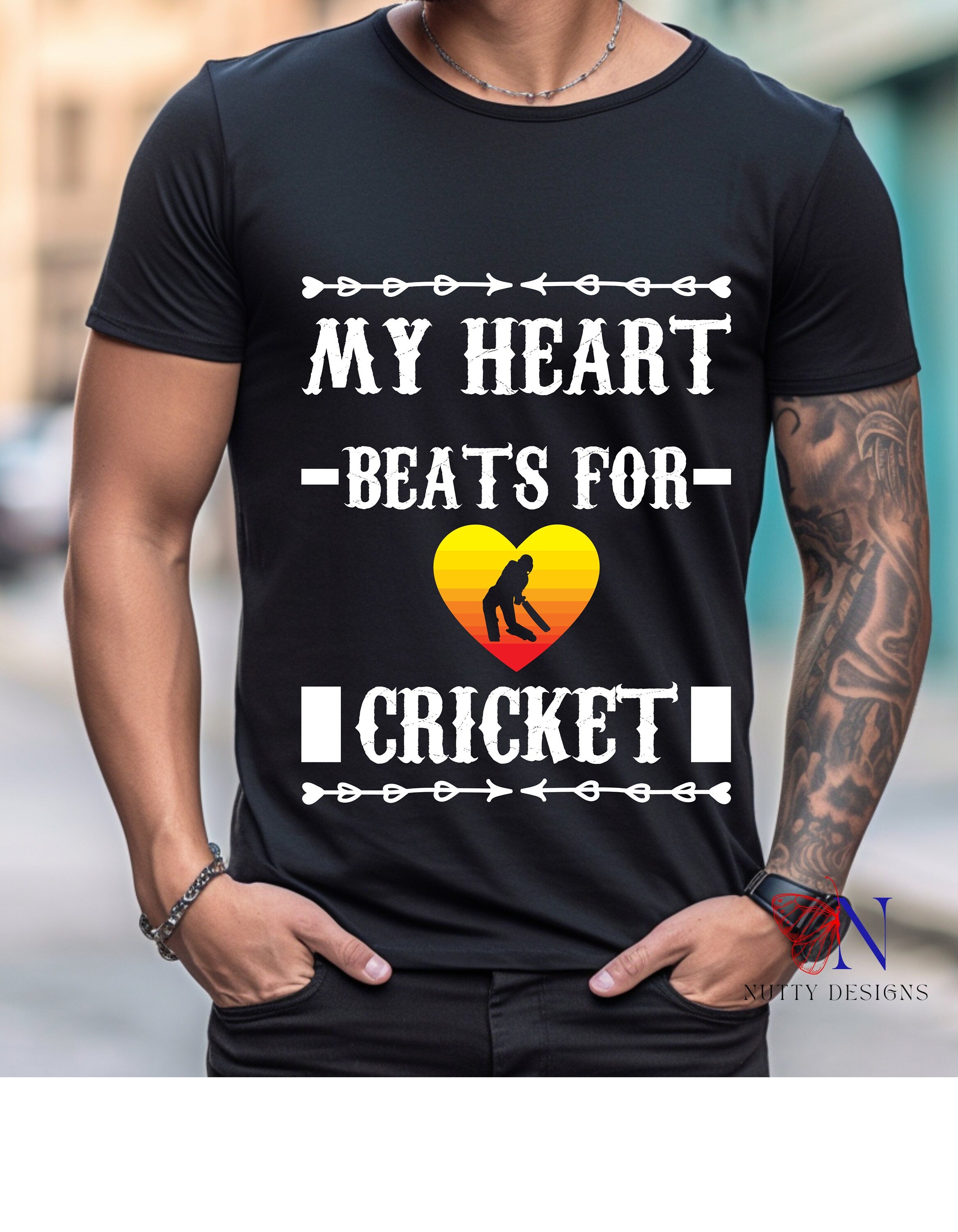My Heart beats for Cricket Unique  fashion cricket lover gift tshirt ideas, IPL/T20 world cup  Jersey Short Sleeve Tee