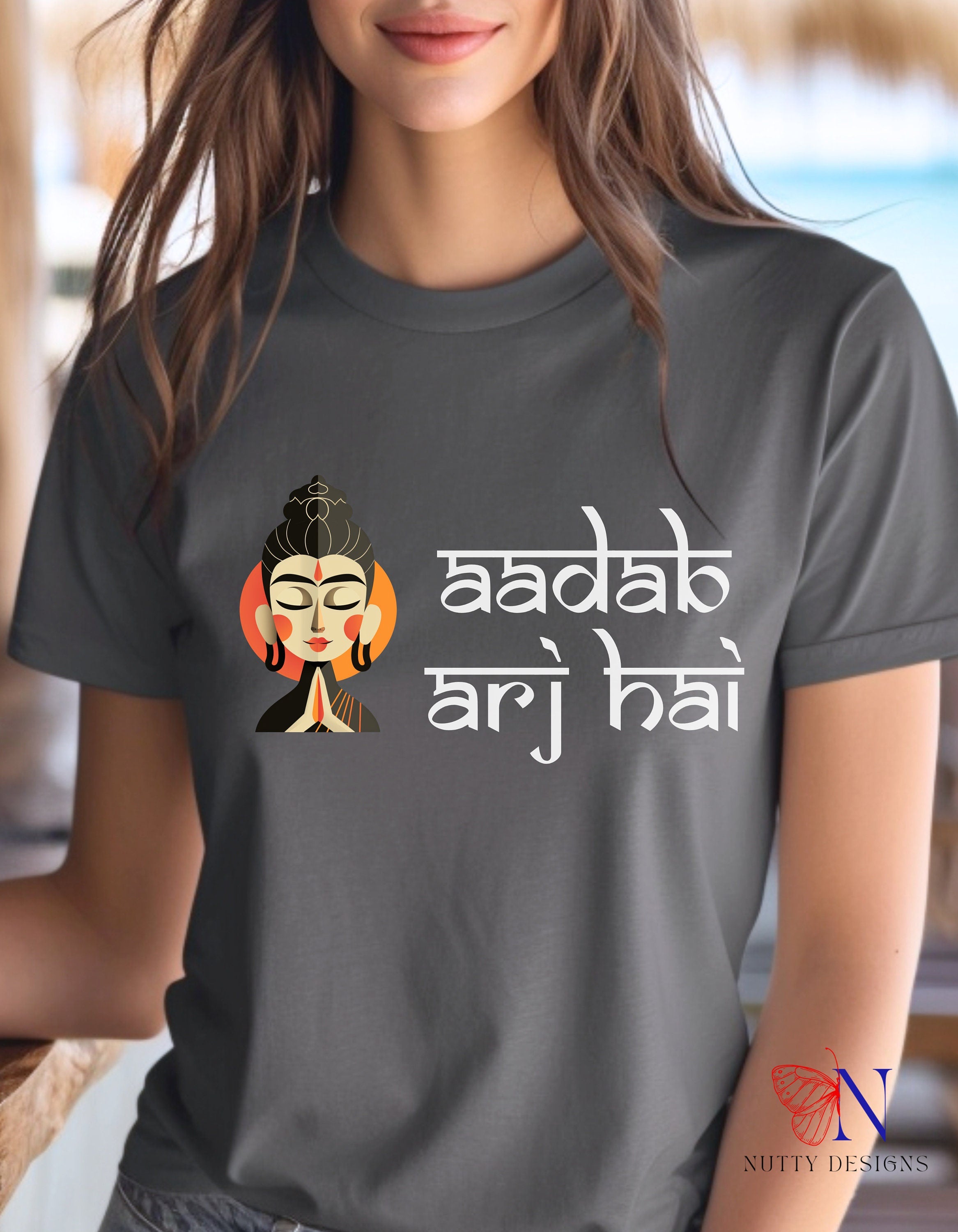 Aadab Arj Hai Funny Indian pride gift Desi Swag Pakistani tshirt brown humor T-shirt Punny tee shirt Unisex  Tee