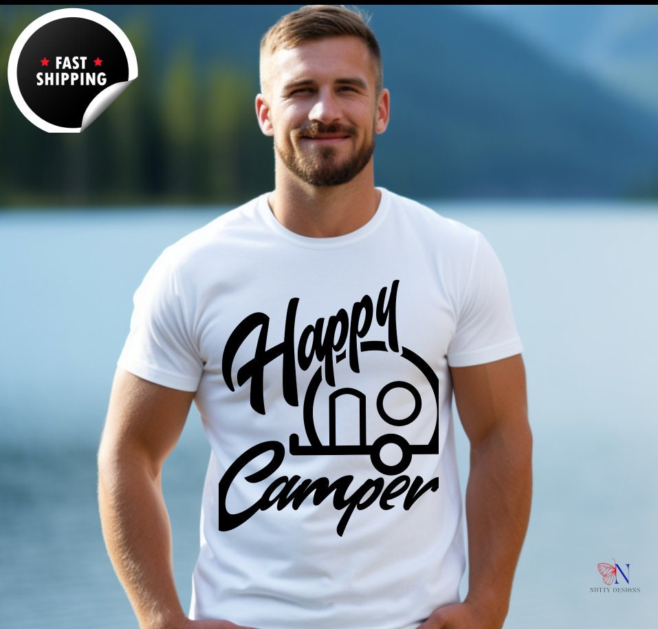 Happy Camper, Family Vacation, Summer vibes , camping Retro Summer, Vacation Squad Shirt, Funny  T-shirt