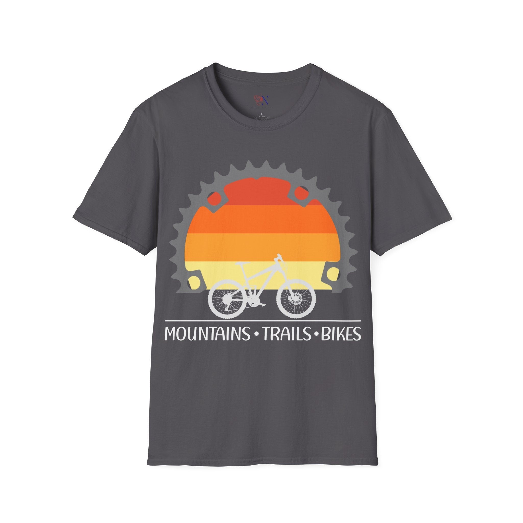 Mountains Trails Bikes Retro style Tshirt, Cyclist gift Shirts, Bikers Tee, Bike Lover Gift, Bicycle Sport,  Gift for him Unisex T-shirt