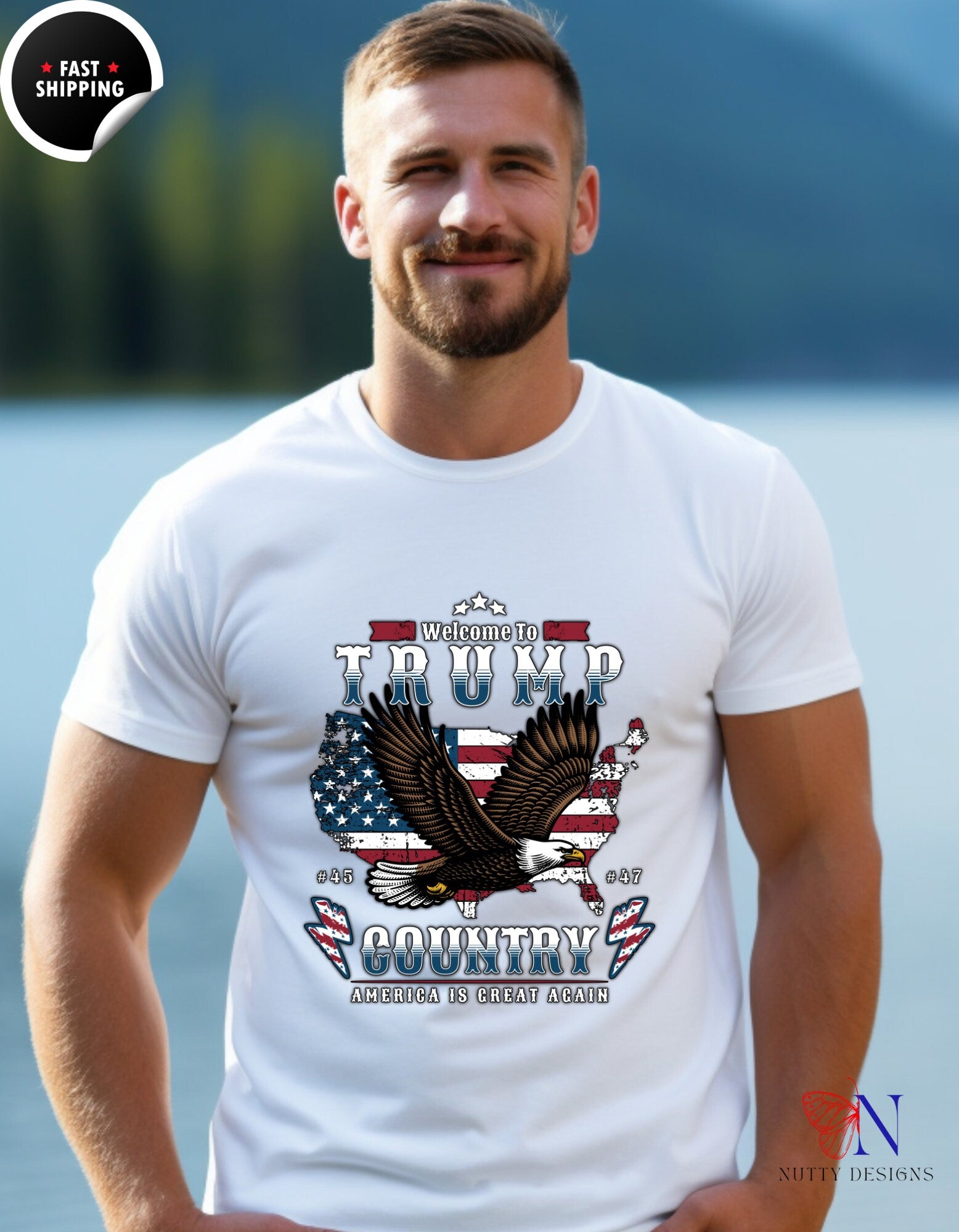 Welcome to Trump Country, American is Great Again, US Election 2024 tee, Republican supporter Presidential Campaign tee