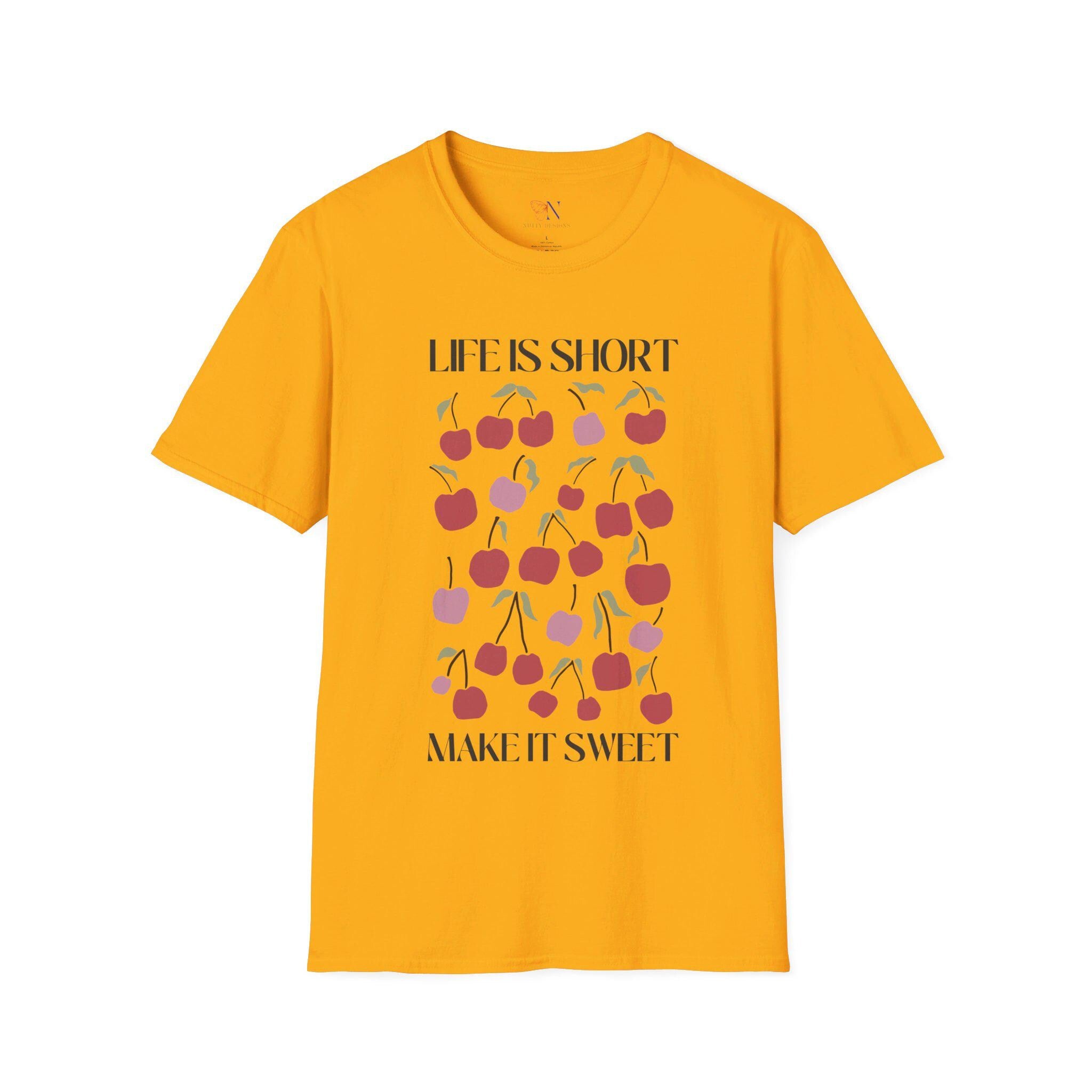 Motivational Tee Shirt: Life is Short, Make it Sweet - Cute, Inspiring Graphic Tee for Positive Vibes Everyday Wear