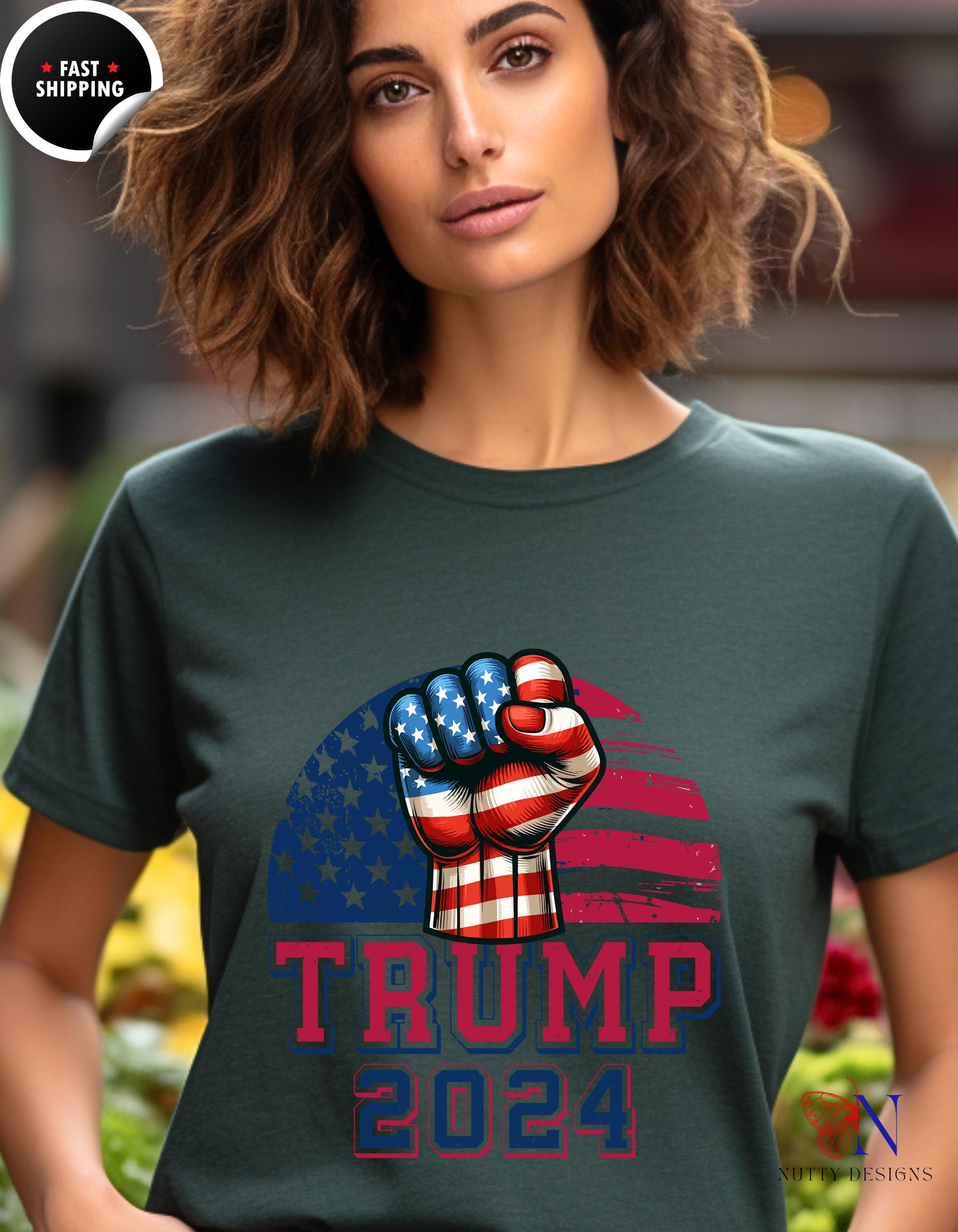 Support Trump 2024 Unisex Softstyle T-Shirt - Patriotic Tee, Conservative Apparel, Political Clothing, USA Election Merch, Republican Gift