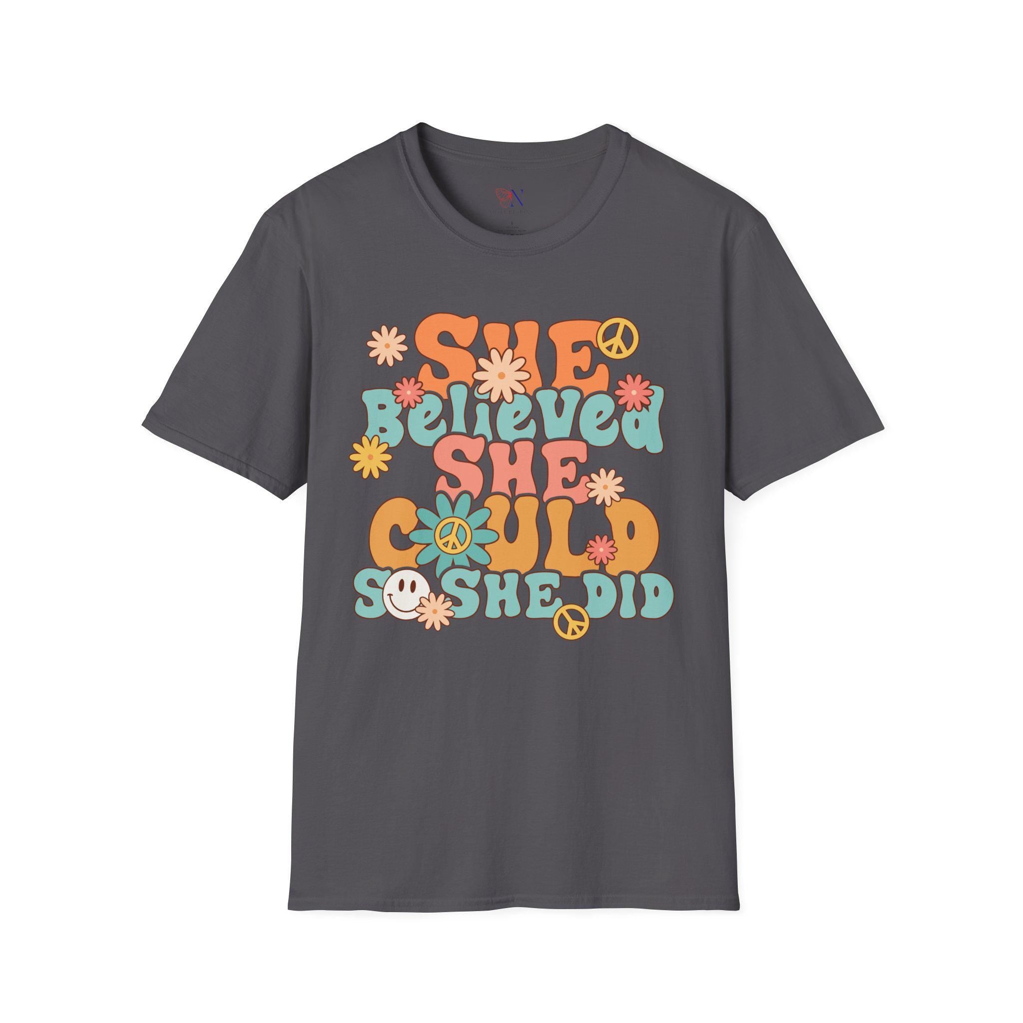 She Believed She Could So She Did tshirt, Motivational tee, Inspirational t-shirt, Encouraging shirt