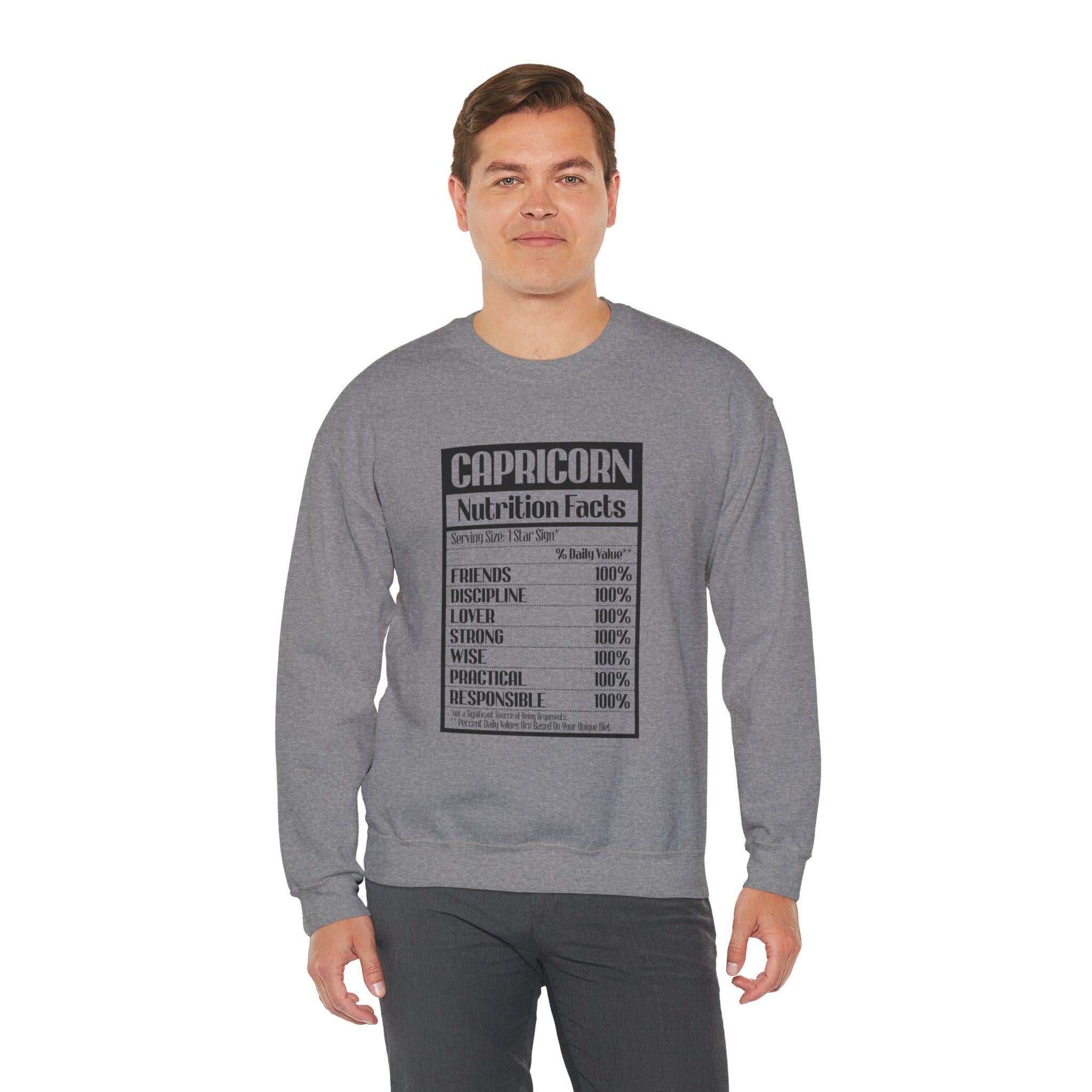 Capricorn nutrition facts Sweatshirt