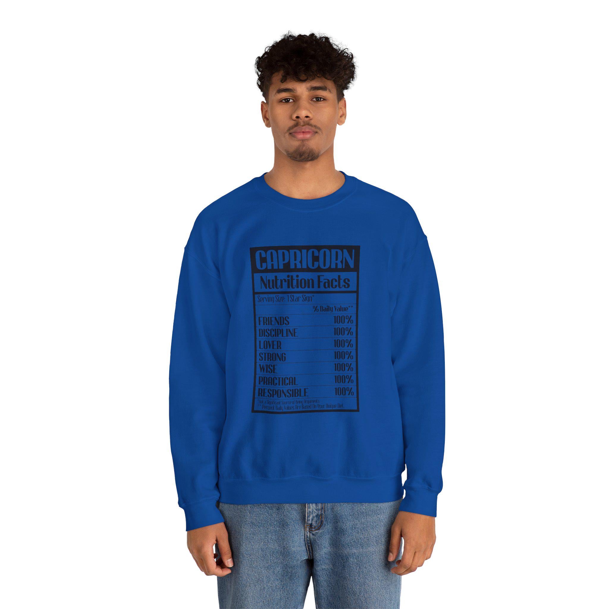 Capricorn nutrition facts Sweatshirt