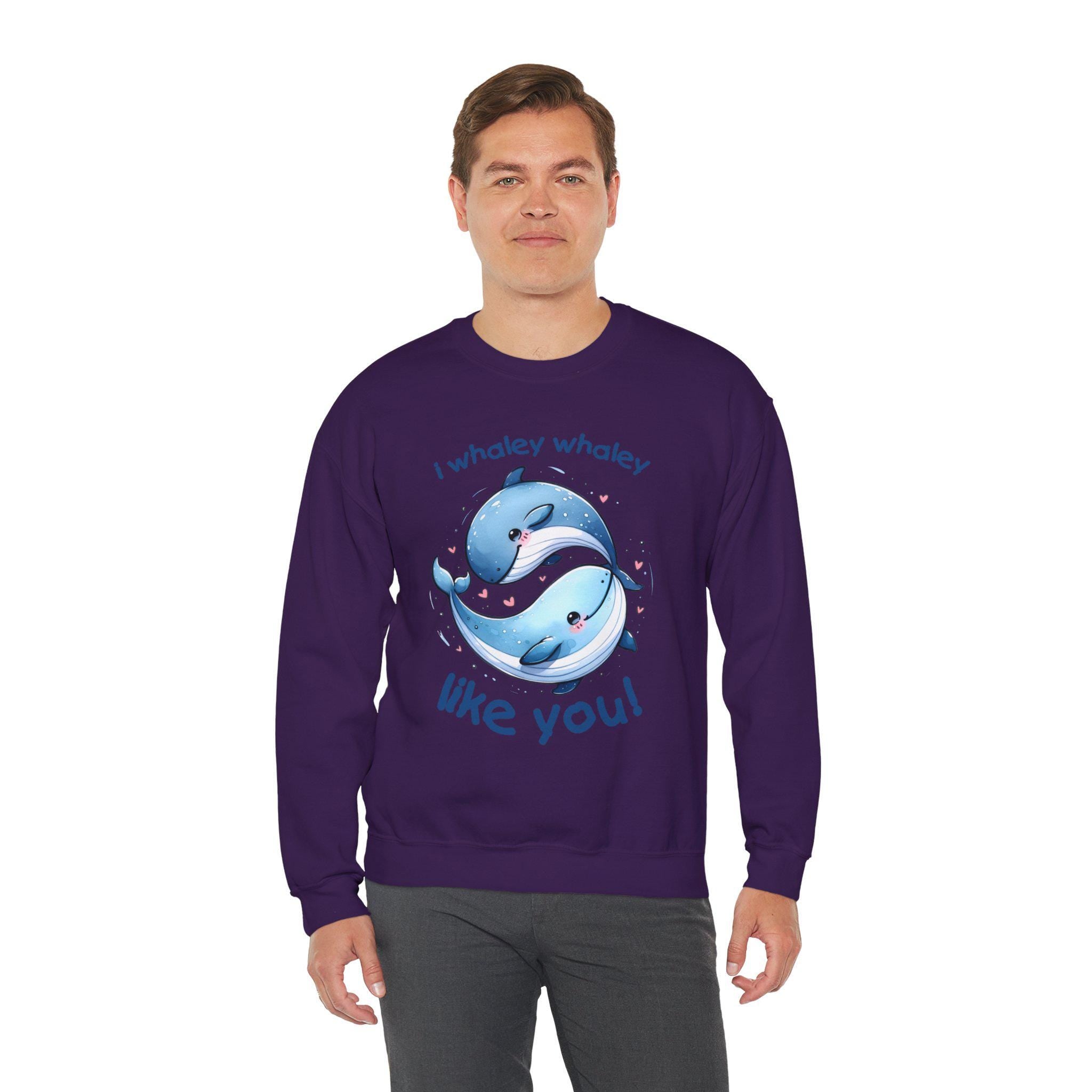 I Whaley Whaley Like You, Cute Whale Ying and Yang Sweatshirt