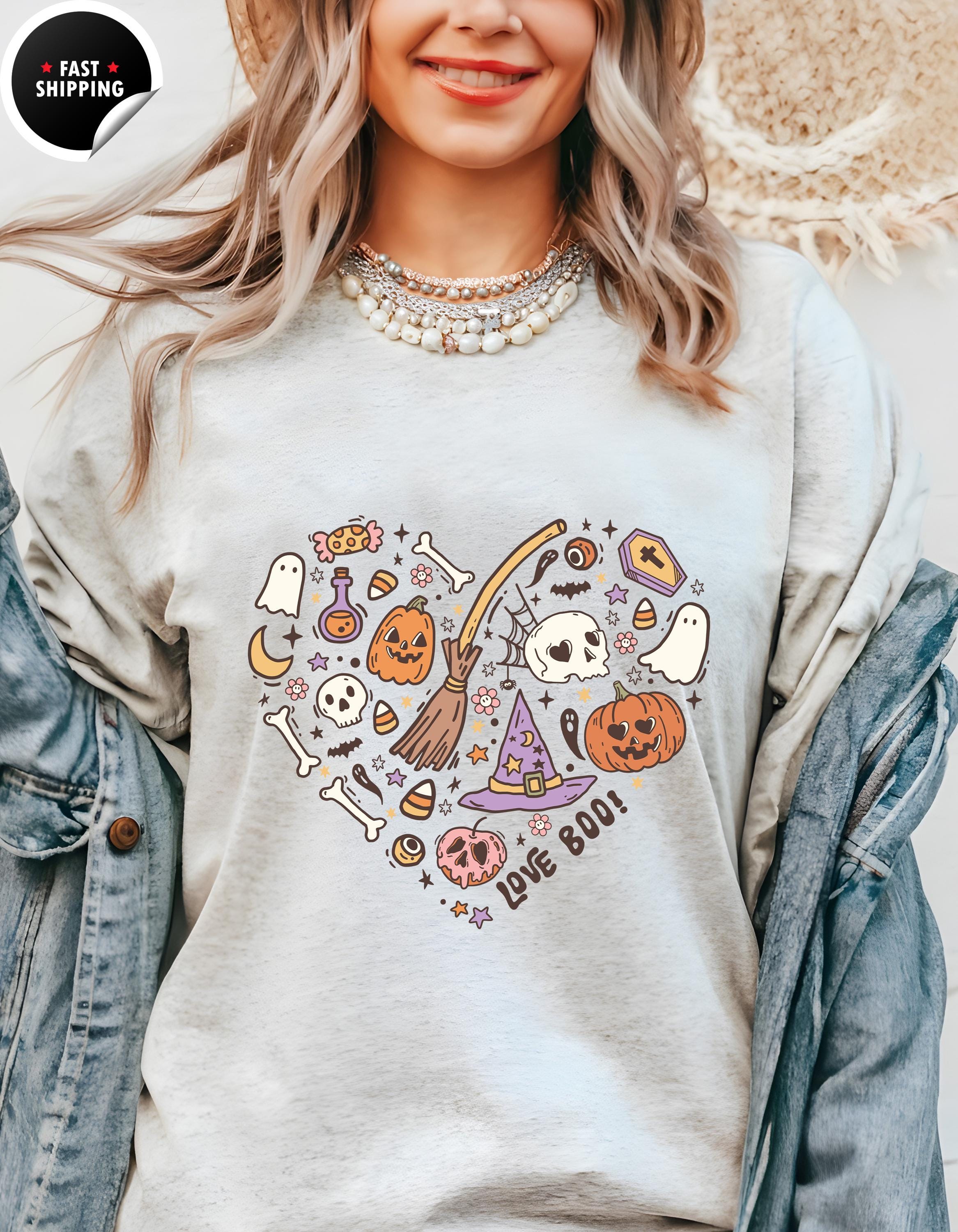 Love Boo Skeleton Cute Halloween T-Shirt | Spooky Fun Tee for Kids & Adults | Halloween Party Outfit, Gift Idea