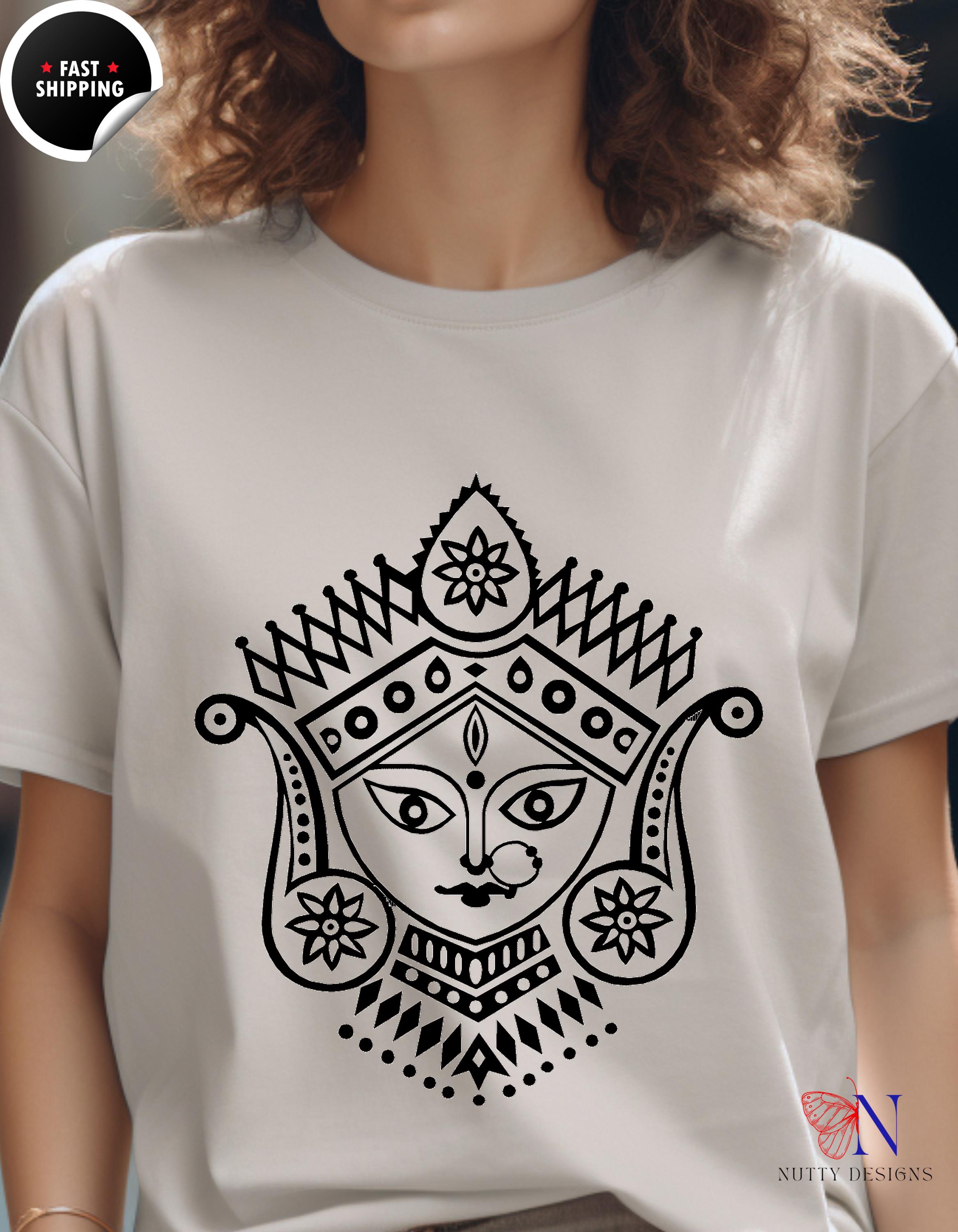 Ma Durga Graphic T-shirt for Diwali, Navratri & Durga Pooja - Cute Gift for Hindu Religion Followers