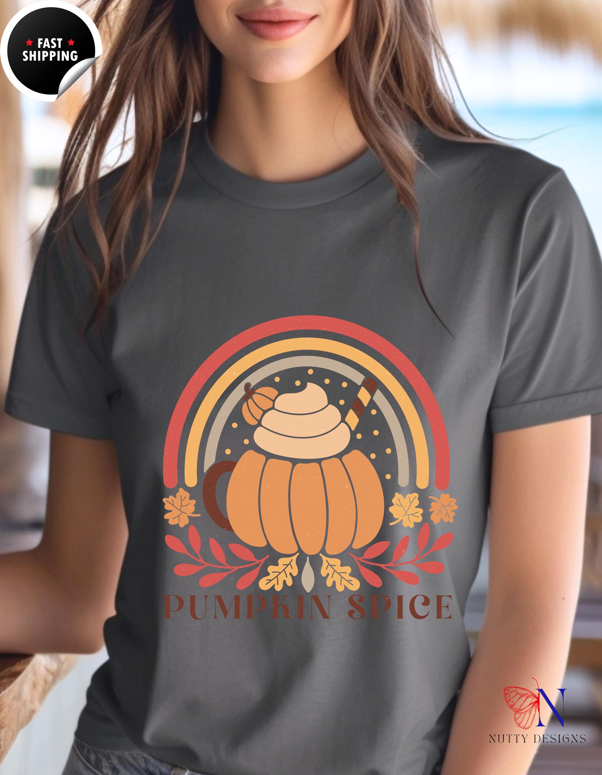 Pumpkin Spice Lattes T-shirt | Fall Autumn Tee | Cozy Seasonal Shirt | Perfect Gift for Coffee Lovers, Festive season's Tee for Halloween