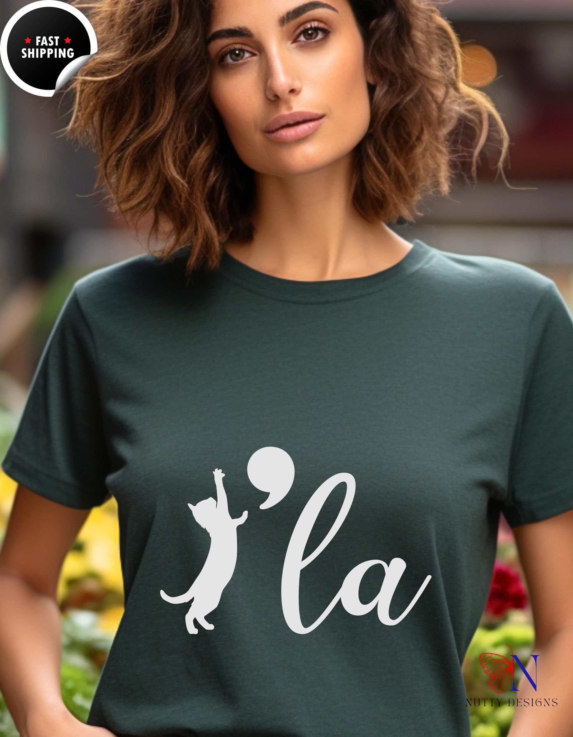 a woman wearing a t - shirt that says i&#39;lla