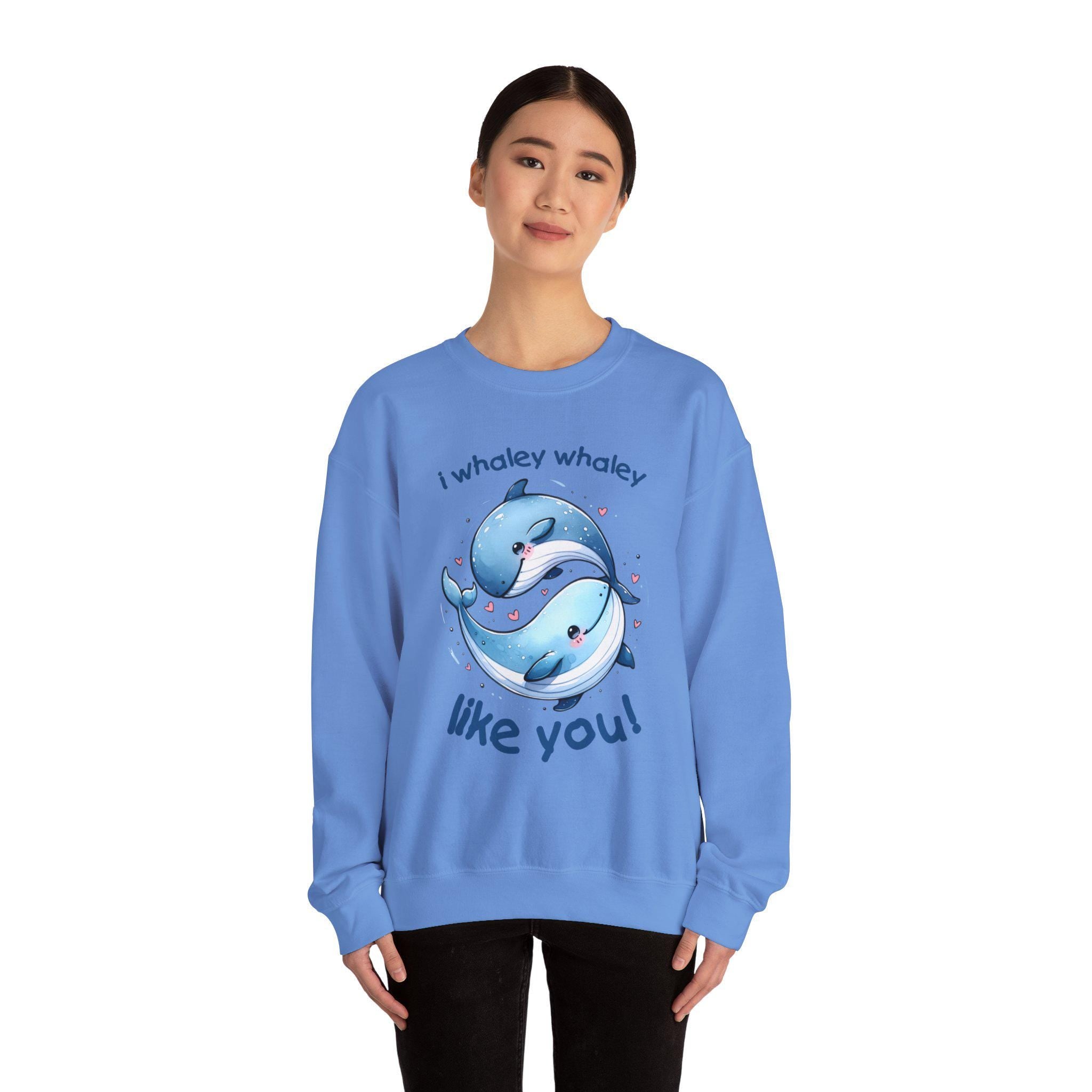 I Whaley Whaley Like You, Cute Whale Ying and Yang Sweatshirt