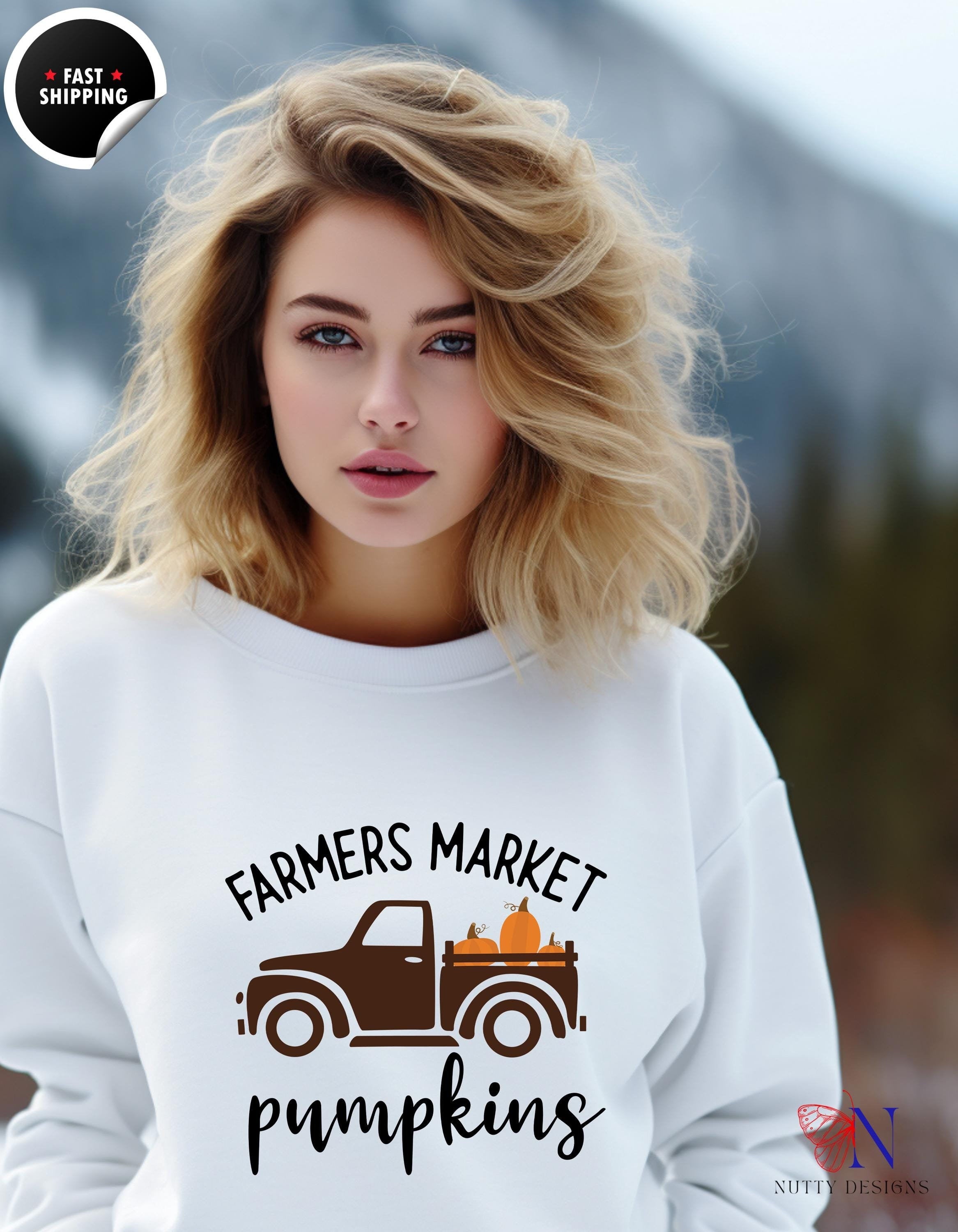 Farmers Market Pumpkins Sweatshirts, Cozy Fall Apparel, Thanksgiving Gift, Autumn Fashion, Cute Pumpkin Sweater, Seasonal Style