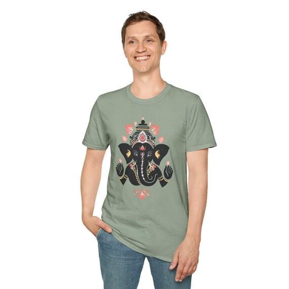 Ganesha Graphic T-Shirt | Cute Gift for Diwali, Navratri & Durga Pooja | Hindu Religion Apparel