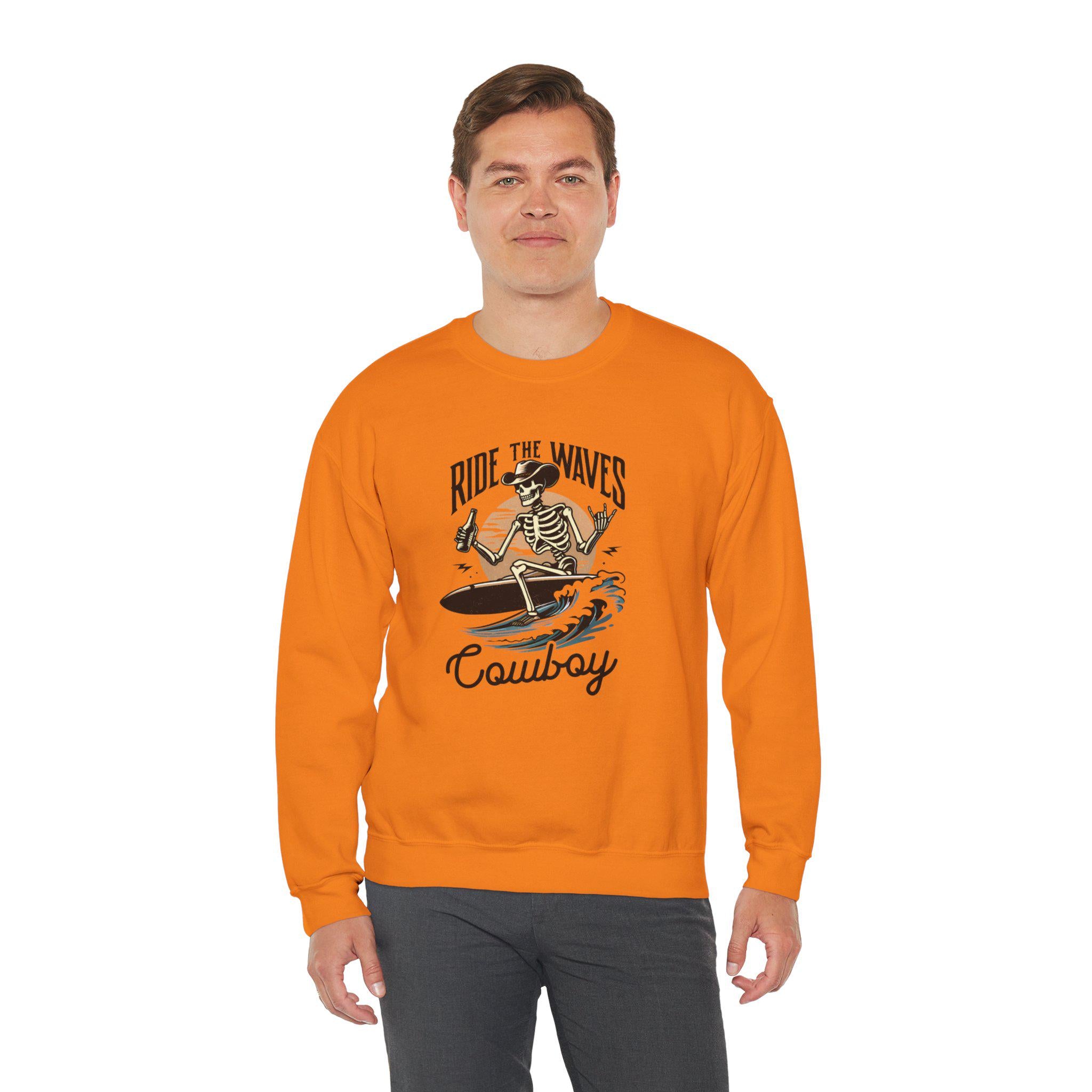 Surfing Cowboy Skeleton Sweatshirt