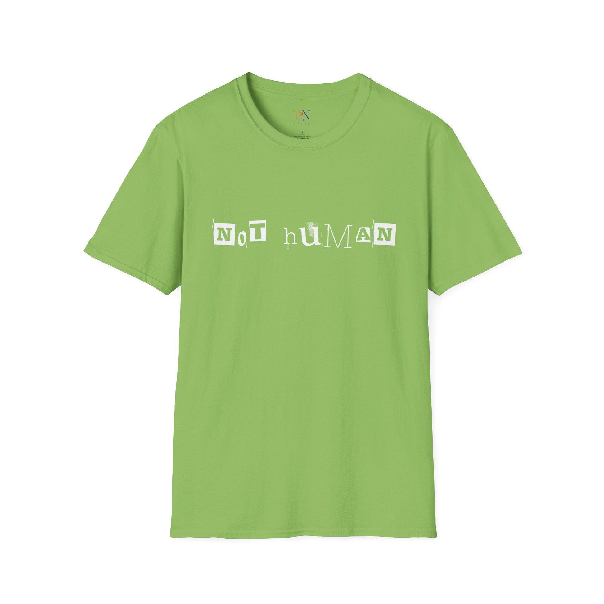 Not Human — Human Equality Protest T-Shirt Product Photo | Nutty Designs