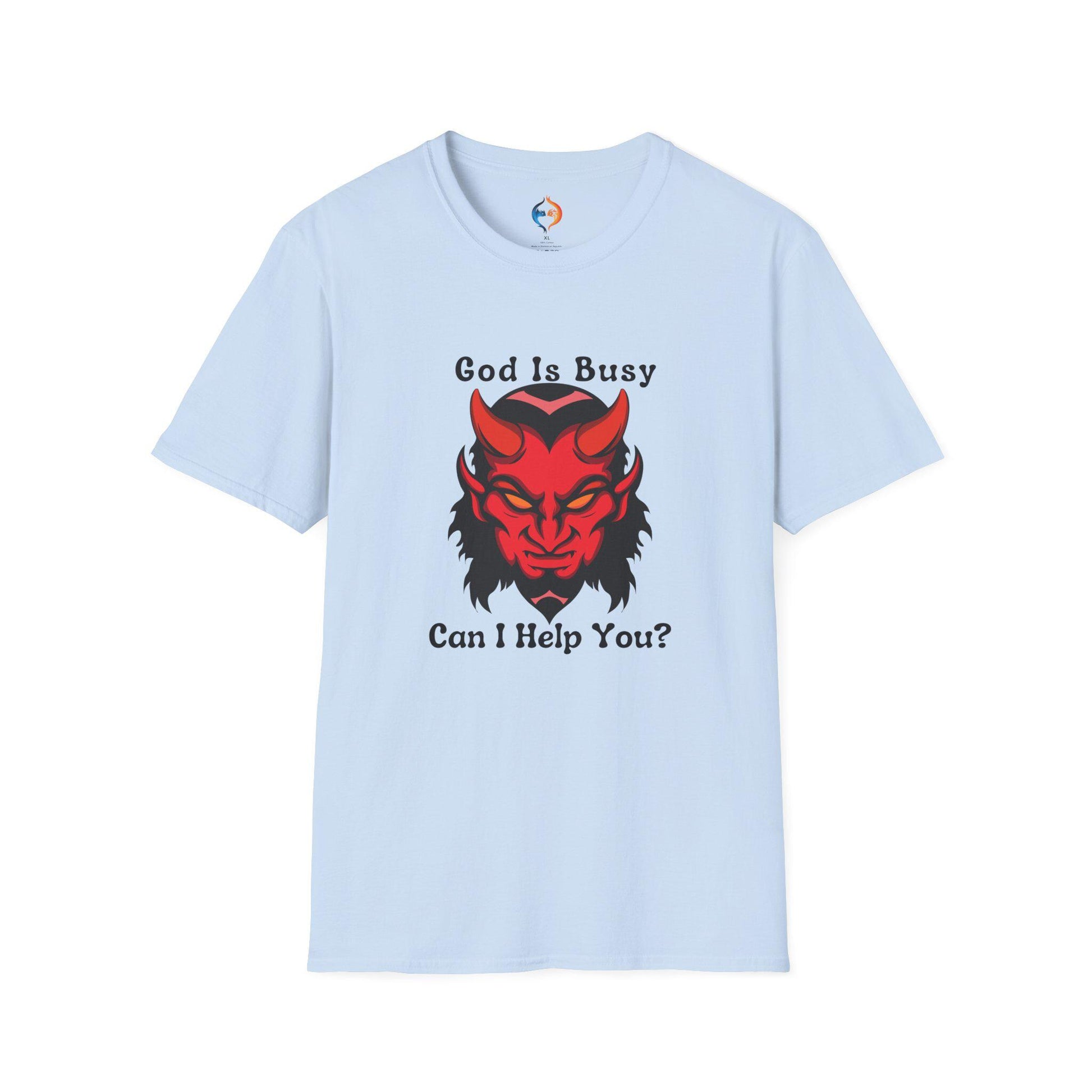 God Is Busy Dark , atheist religious T-Shirt Product Photo | Nutty Designs