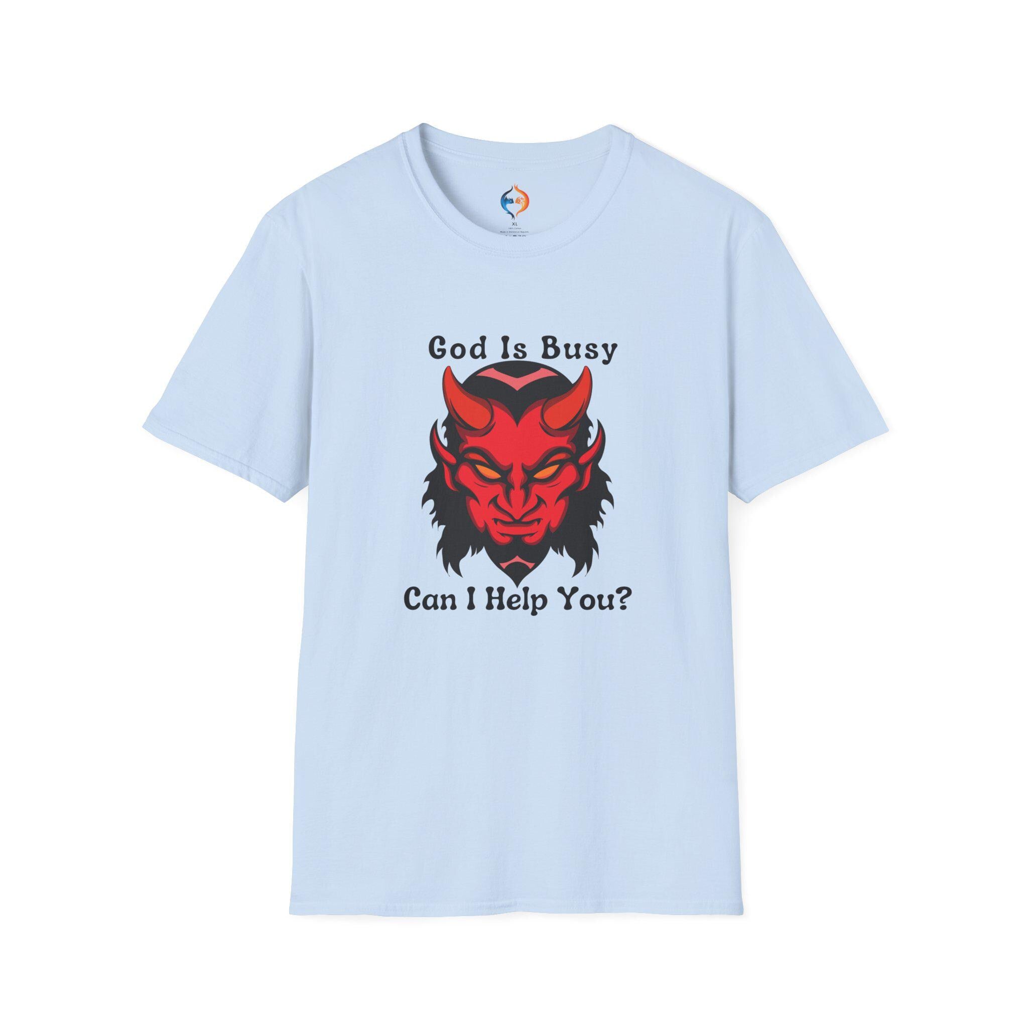 God Is Busy Dark , atheist religious T-Shirt Product Photo | Nutty Designs