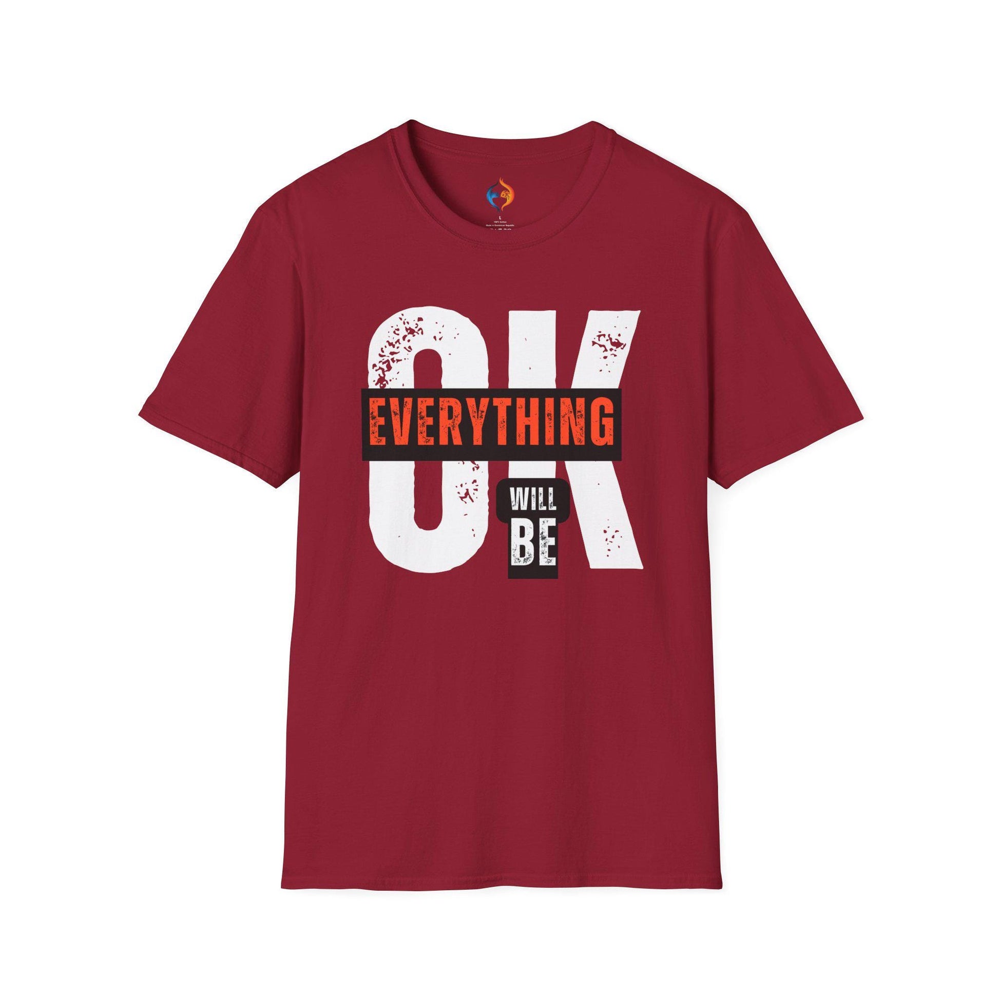 Everything Will Be Ok Positivity T-Shirt Product Photo | Nutty Designs
