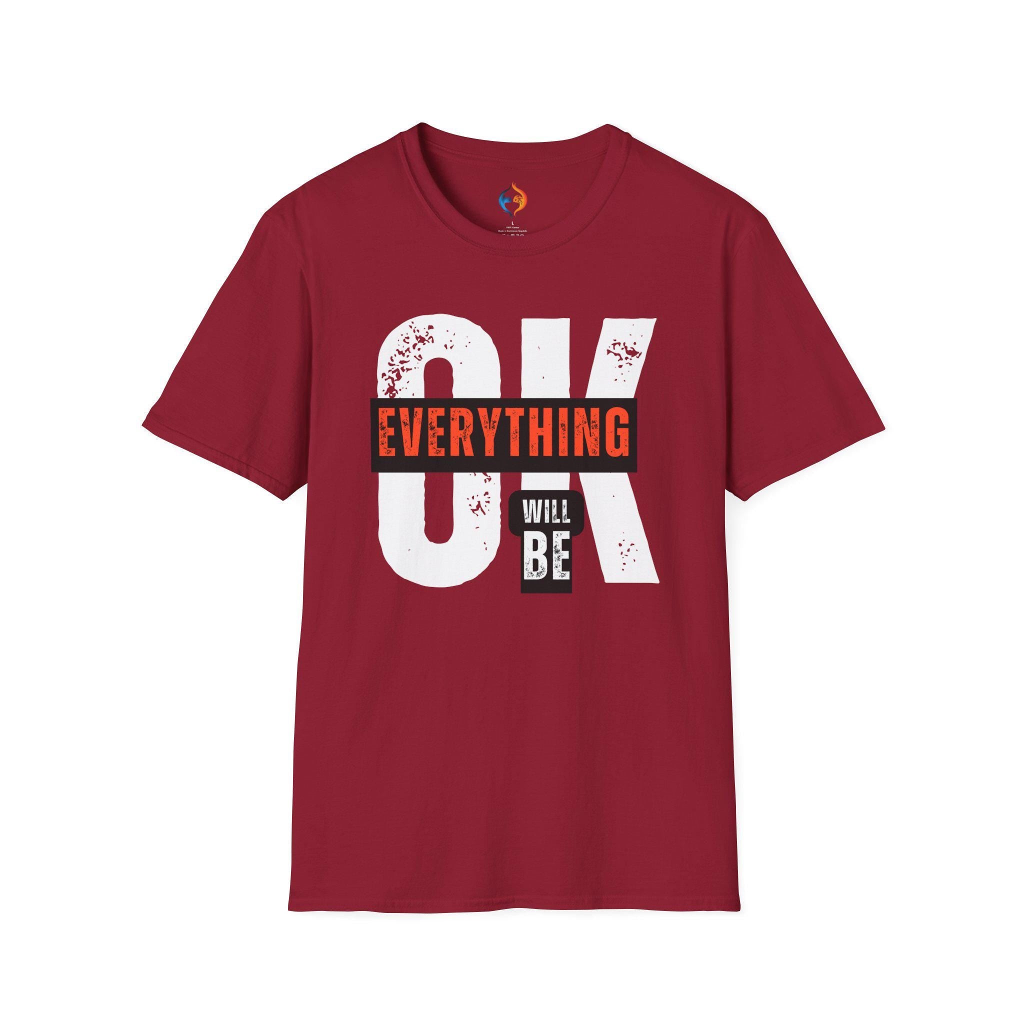 Everything Will Be Ok Positivity T-Shirt Product Photo | Nutty Designs