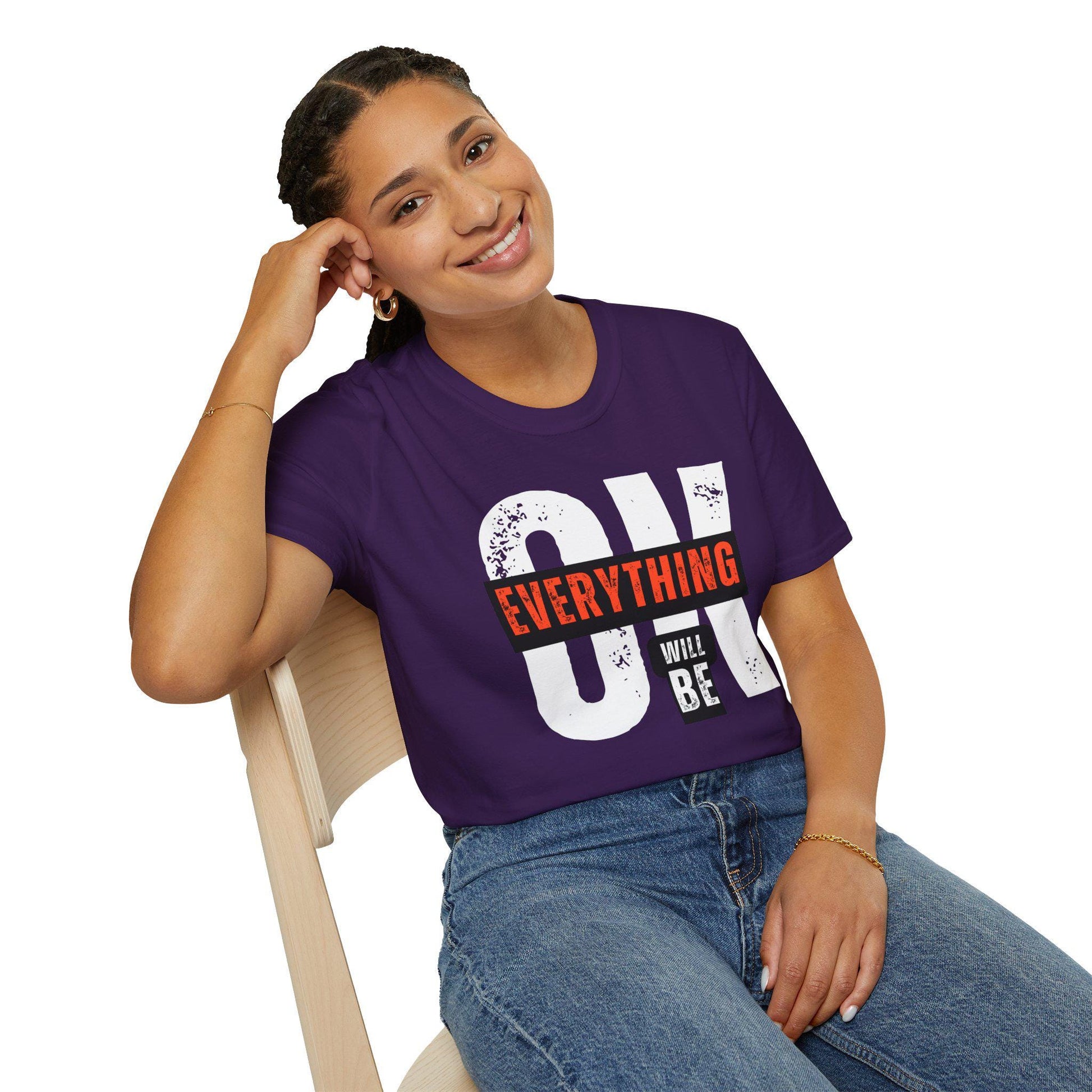 Everything Will Be Ok Positivity T-Shirt Product Photo | Nutty Designs