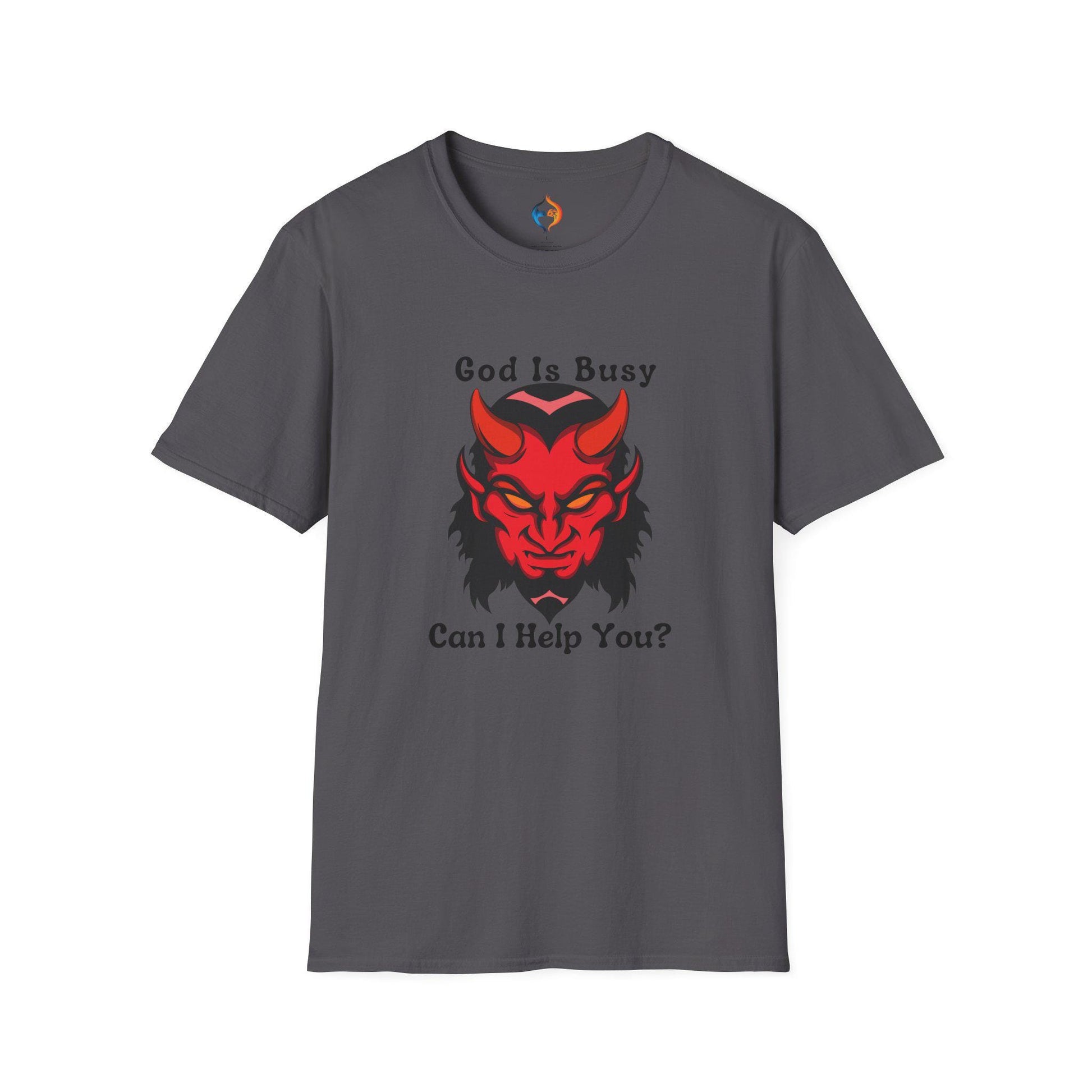 God Is Busy Dark , atheist religious T-Shirt Product Photo | Nutty Designs