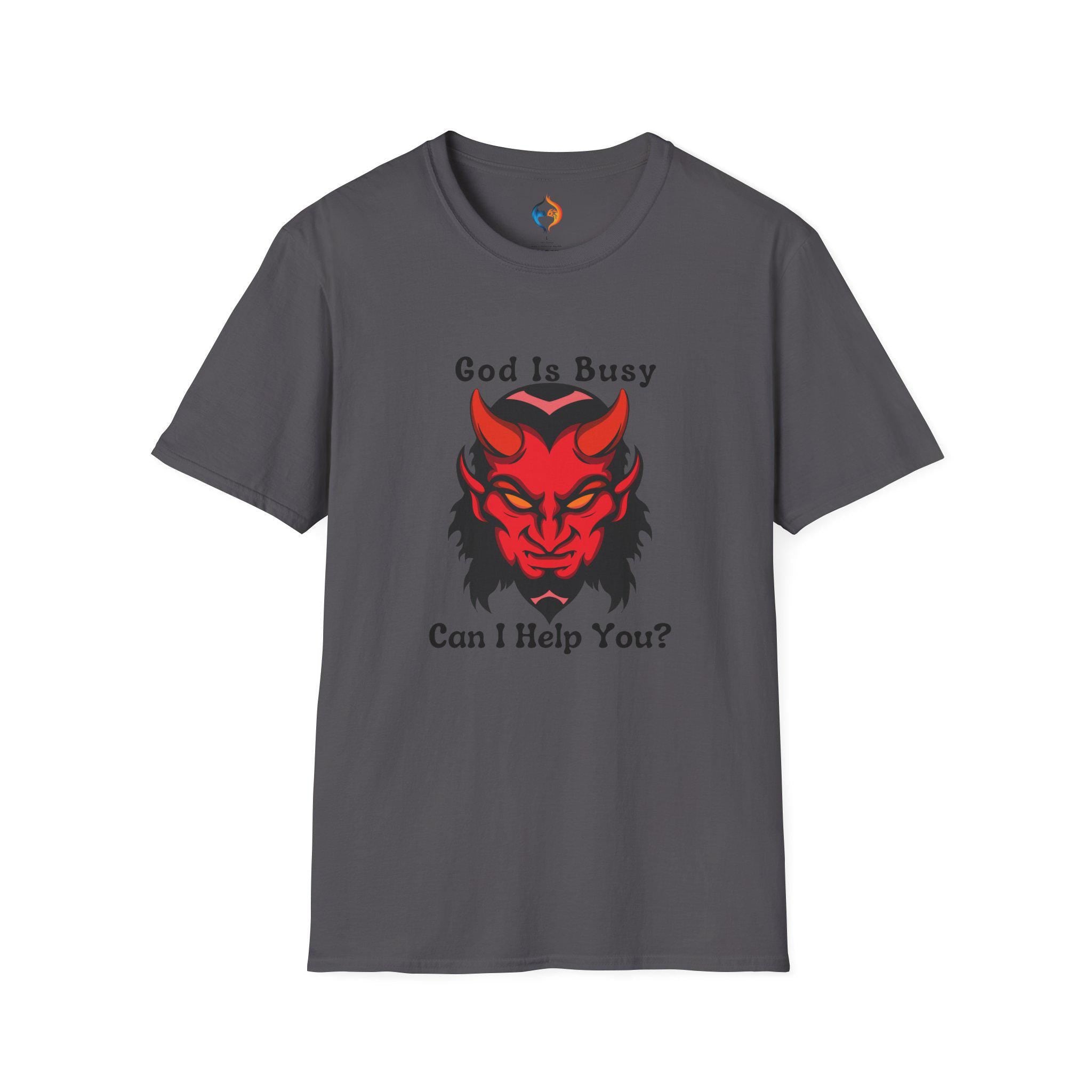 God Is Busy Dark , atheist religious T-Shirt Product Photo | Nutty Designs