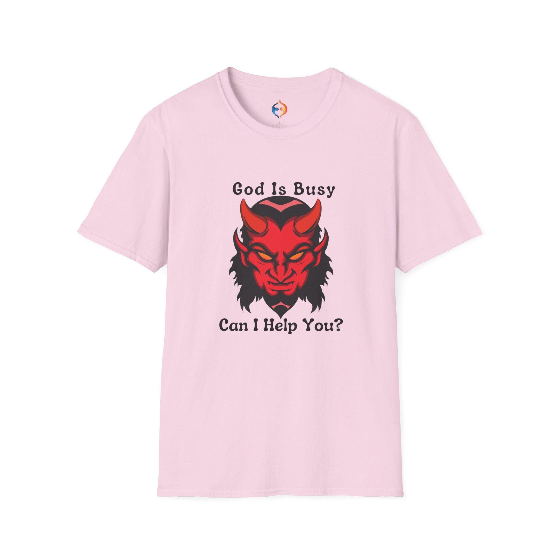 God Is Busy Dark , atheist religious T-Shirt Product Photo | Nutty Designs