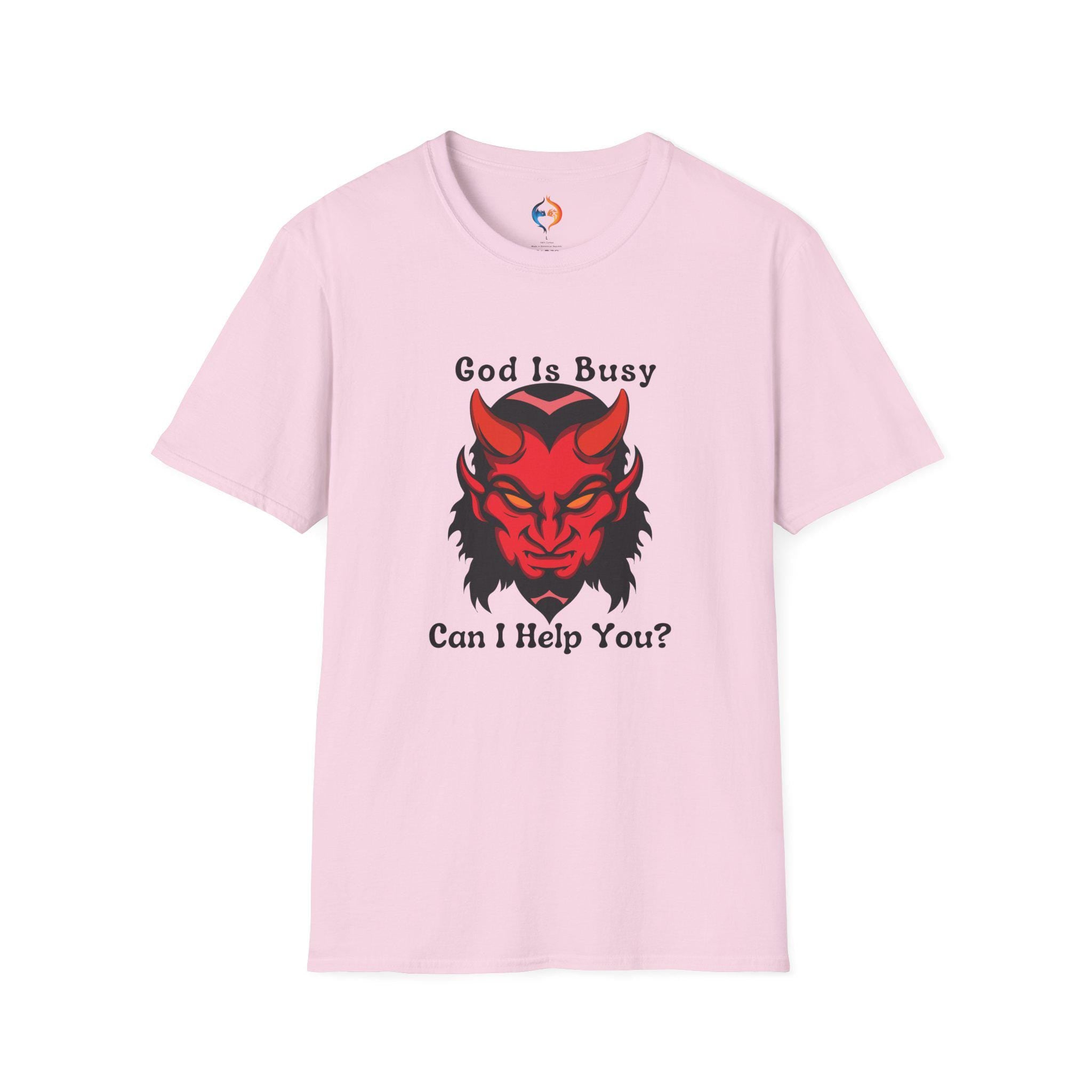 God Is Busy Dark , atheist religious T-Shirt Product Photo | Nutty Designs