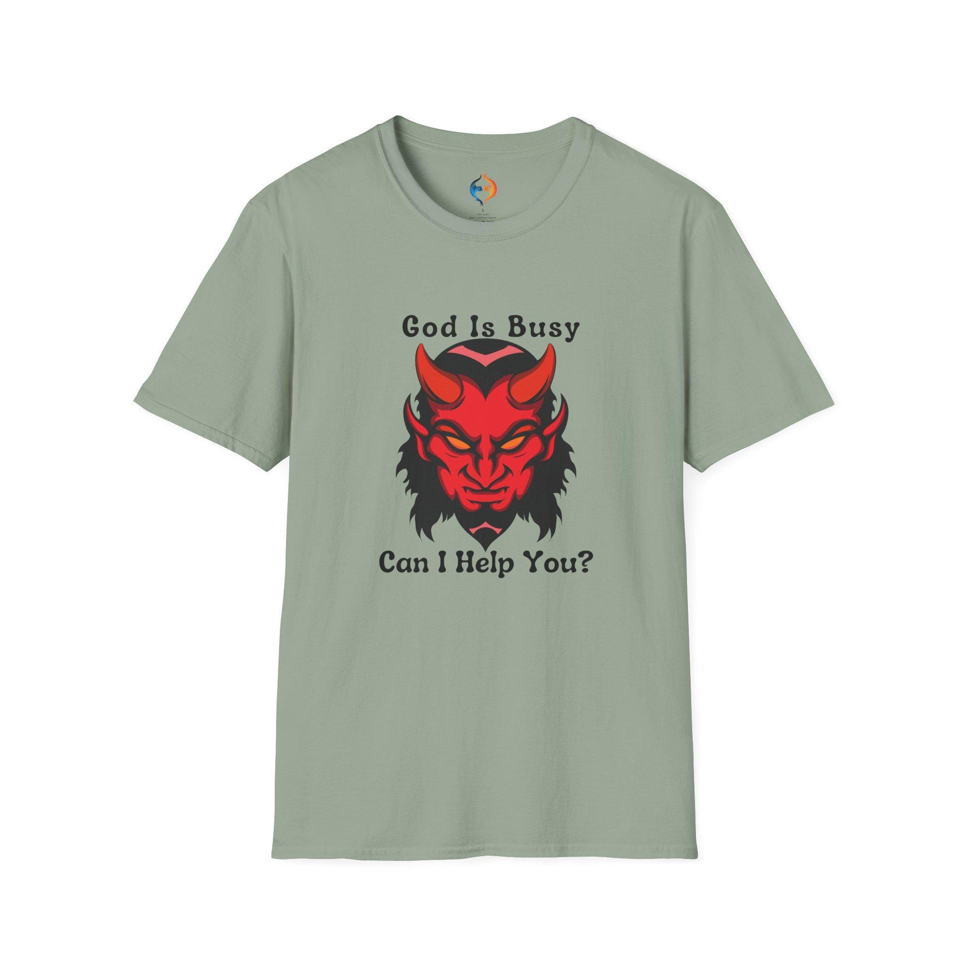 God Is Busy Dark , atheist religious T-Shirt Product Photo | Nutty Designs