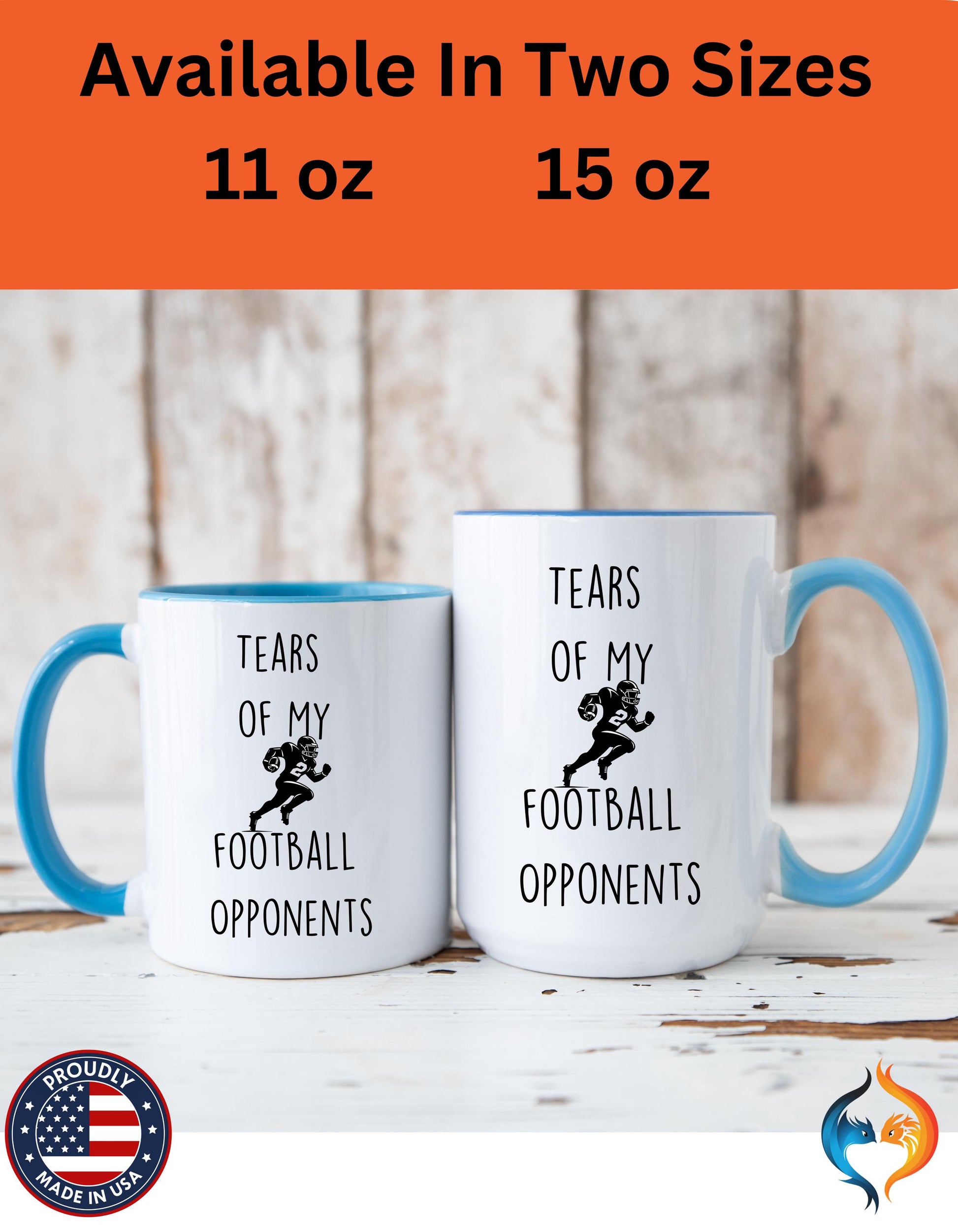Tears Of My Football Opponents, Sarcastic , Tea Coffee Cup Mug Product Photo | Nutty Designs