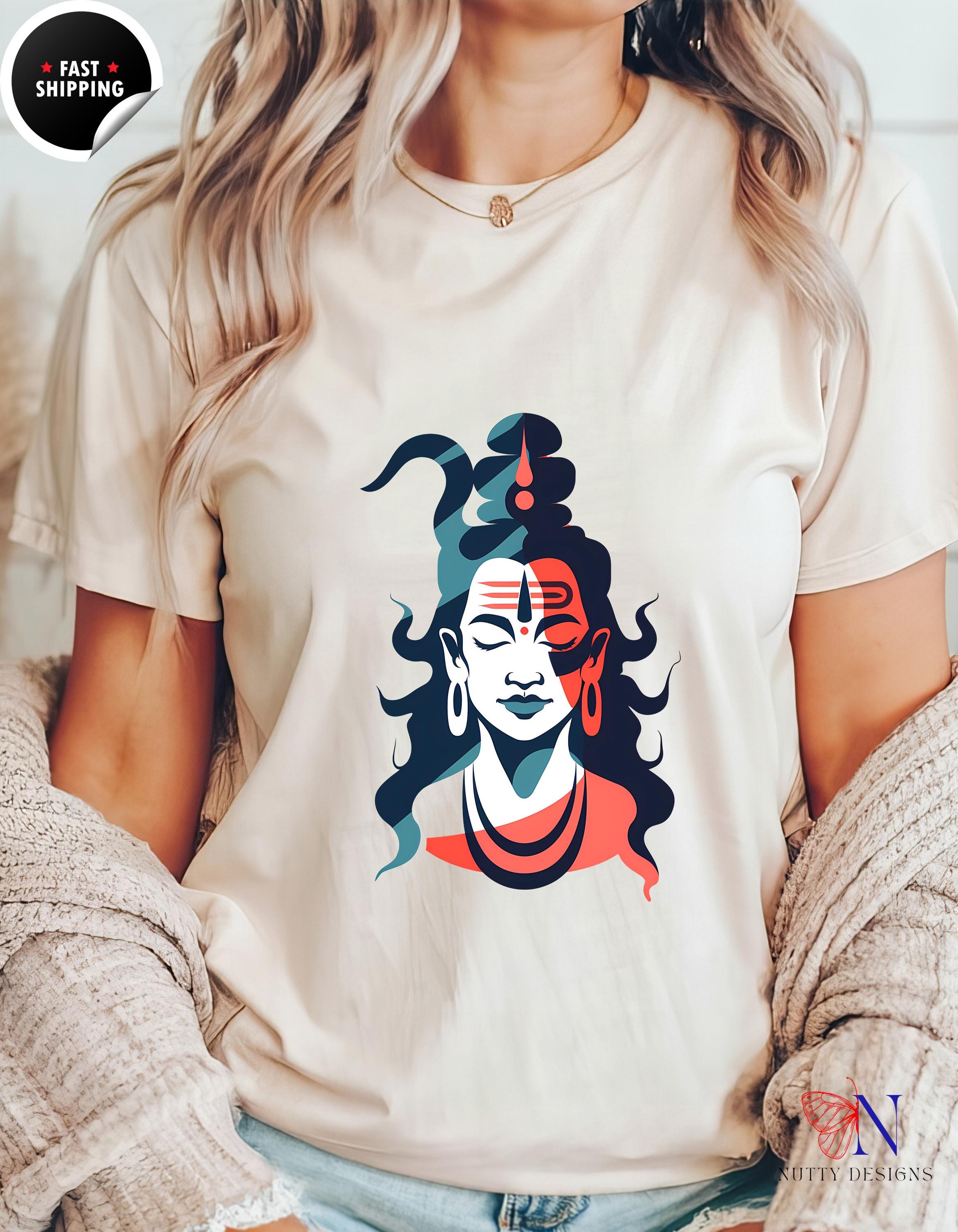 Lord Shiva T-shirt, Divine God Graphic Tee for Hinduism Gifts, Perfect for Diwali, Navratri & Durga Pooja