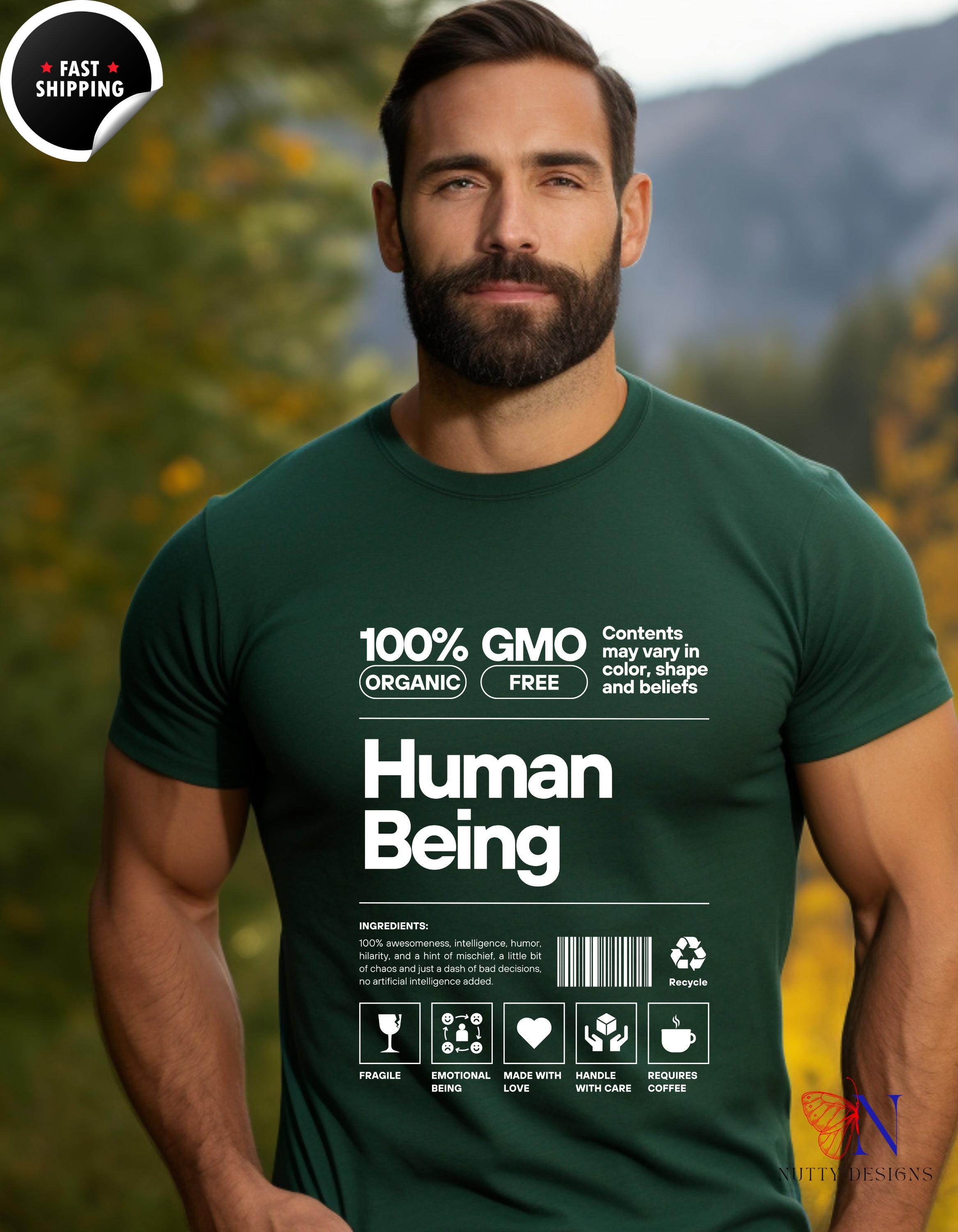 Human Being tee, Facts Graphic T-Shirts, Funny Tee, Fun Facts Top, Simple Print, Equality Shirts, Unique Birthday Gifts unisex tshirt