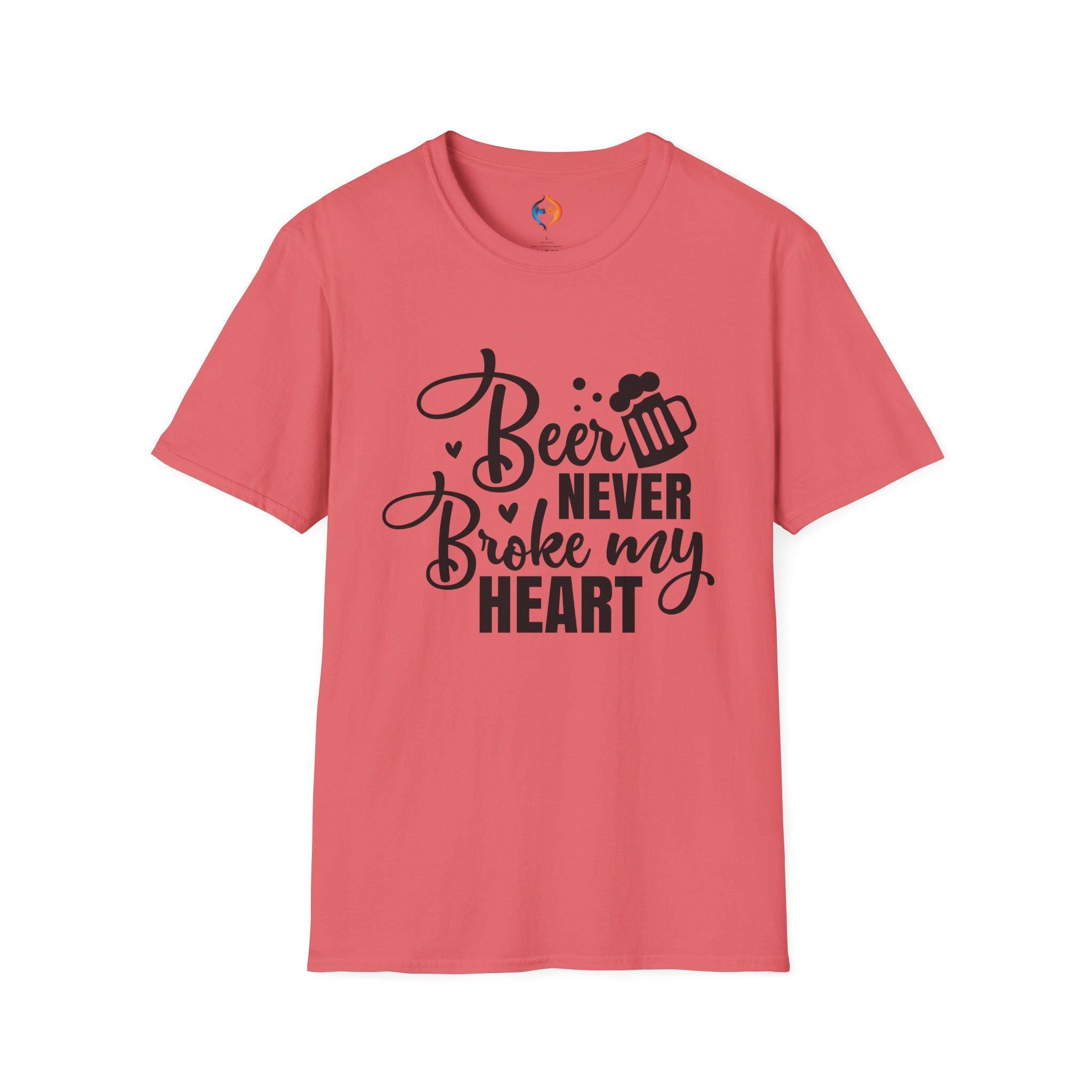 Funny Beer T-Shirt Beer Never Broke My Heart  Humorous Graphic Tee for Spirit Lovers & Party Enthusiasts, Unique Gift Idea