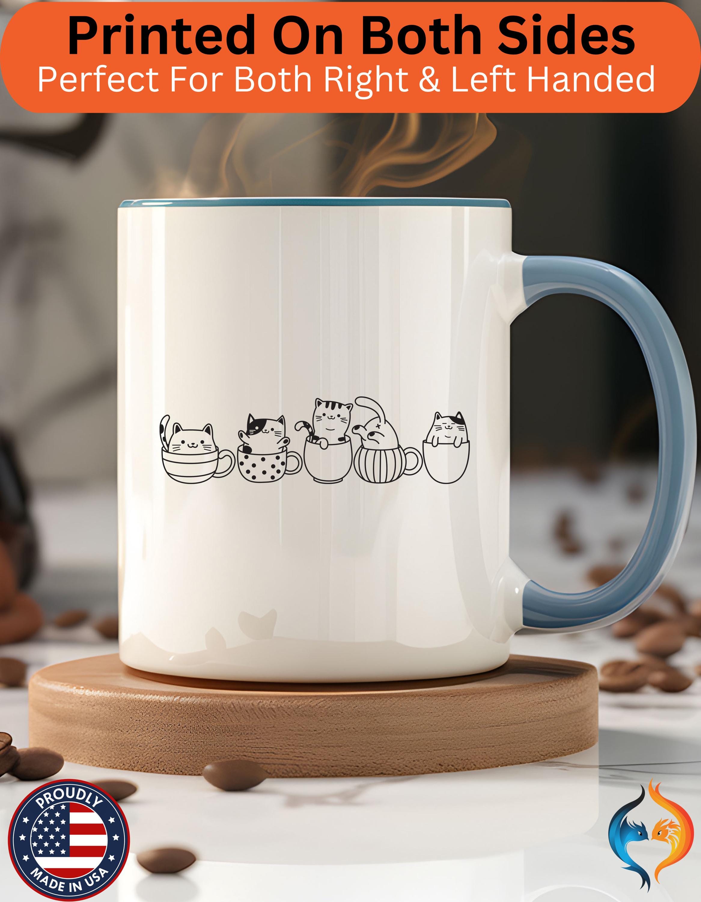 Funny Coffee Mug, Personalized Mug, Cup Full Of Cats Accent Coffee Cup (11, 15oz), Gift Under 20, White Elephant, Cat & pet lover gift