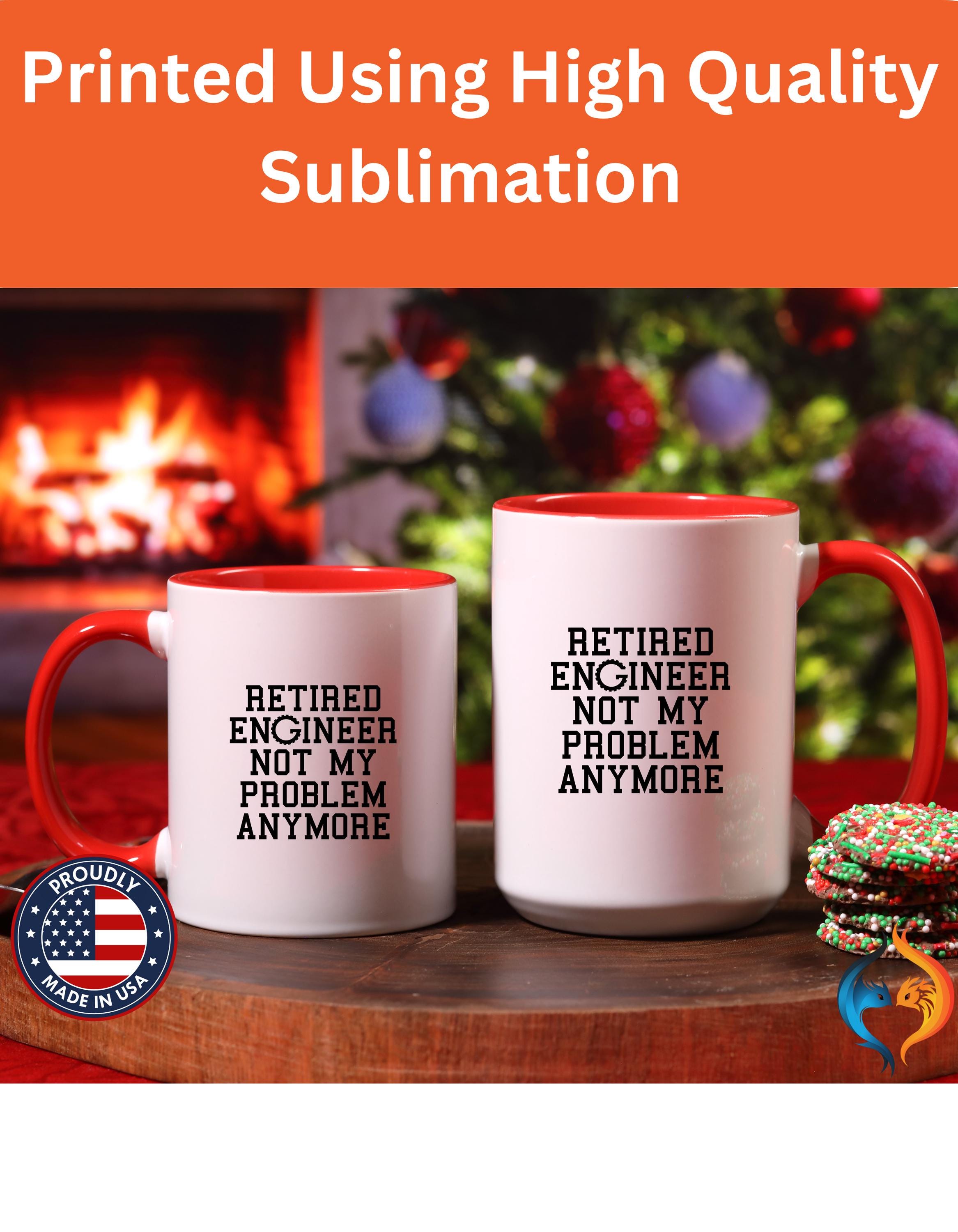 Retired Engineer Not My Problem Anymore, Retirement Mug Lifestyle Mockup | Nutty Designs