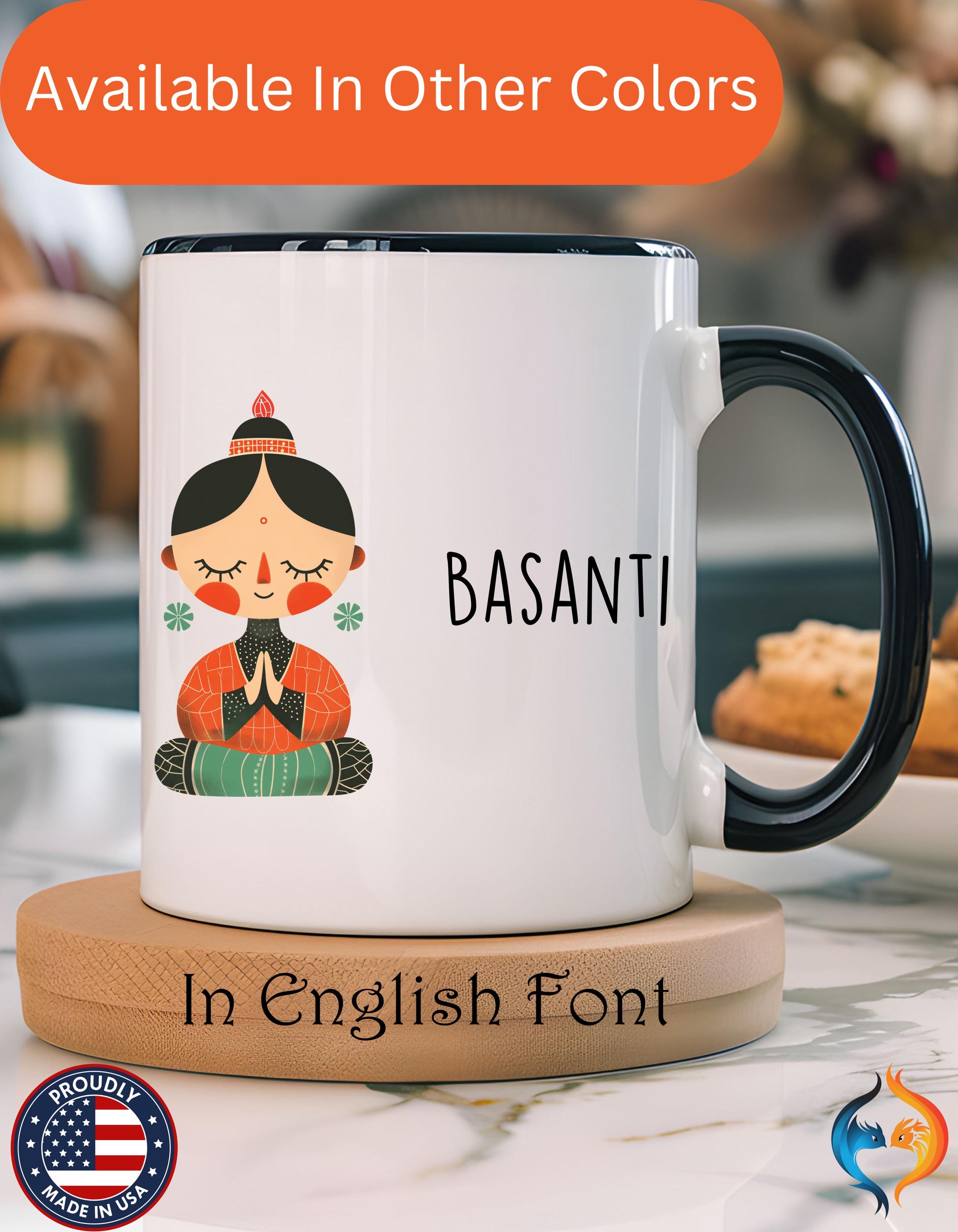 Funny Coffee Mug, Personalized Mug, Desi Roots Cup 'Basanti' Accent Chai Cup (11/15oz), Indian, Pakistani Gift Under 20, White Elephant