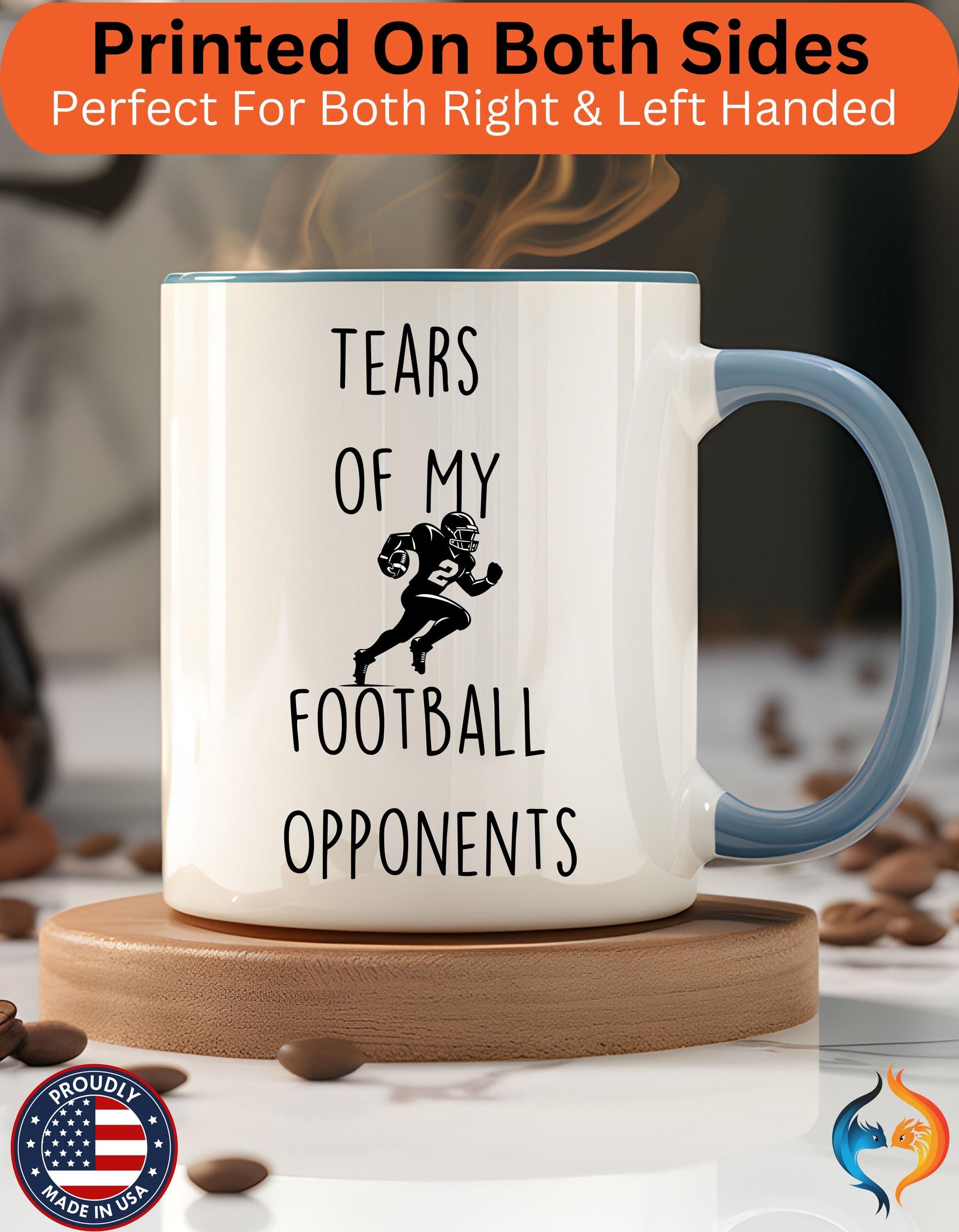 Tears Of My Football Opponents, Sarcastic , Tea Coffee Cup Mug Product Photo | Nutty Designs