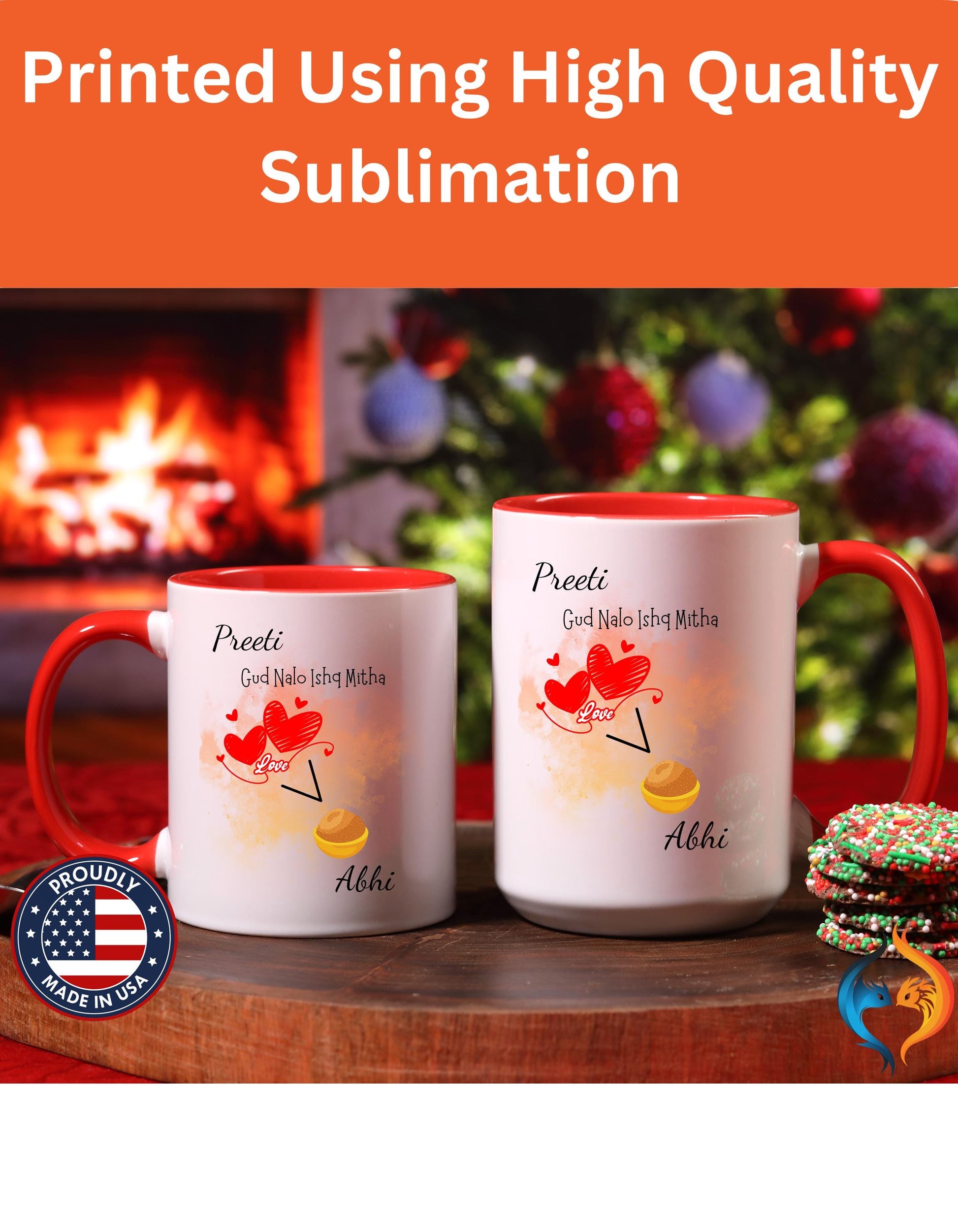 Gud Nalo Ishq Mitha Couple , Anniversary, Wedding, Valentines Mug Product Photo | Nutty Designs