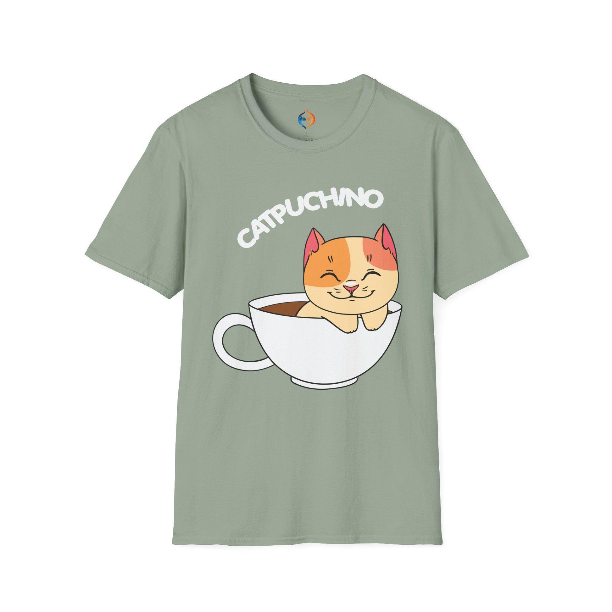 Cat Coffee Lover Shirt, Catpuchino T-Shirt Product Photo | Nutty Designs