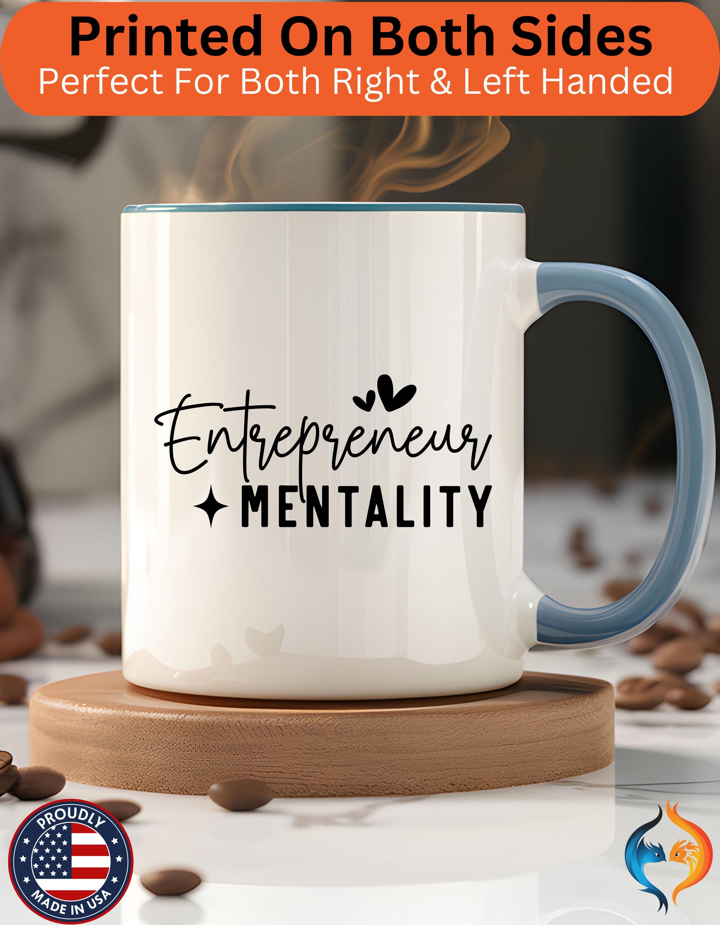 Personalized Mug, entrepreneur mug, Entrepreneur Mentality Accent Cup (11, 15oz), Gift Under 20, Small Business Boss, Business Owner